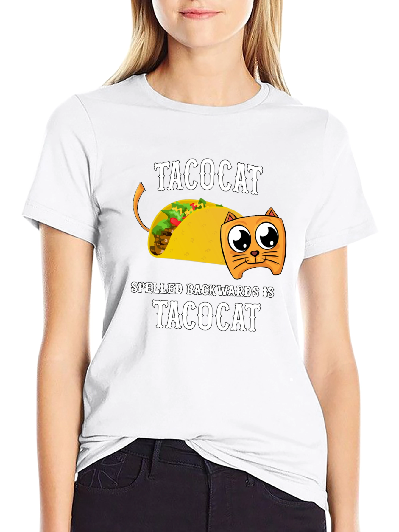 Taco Cat T-Shirt Funny Palindrome Design