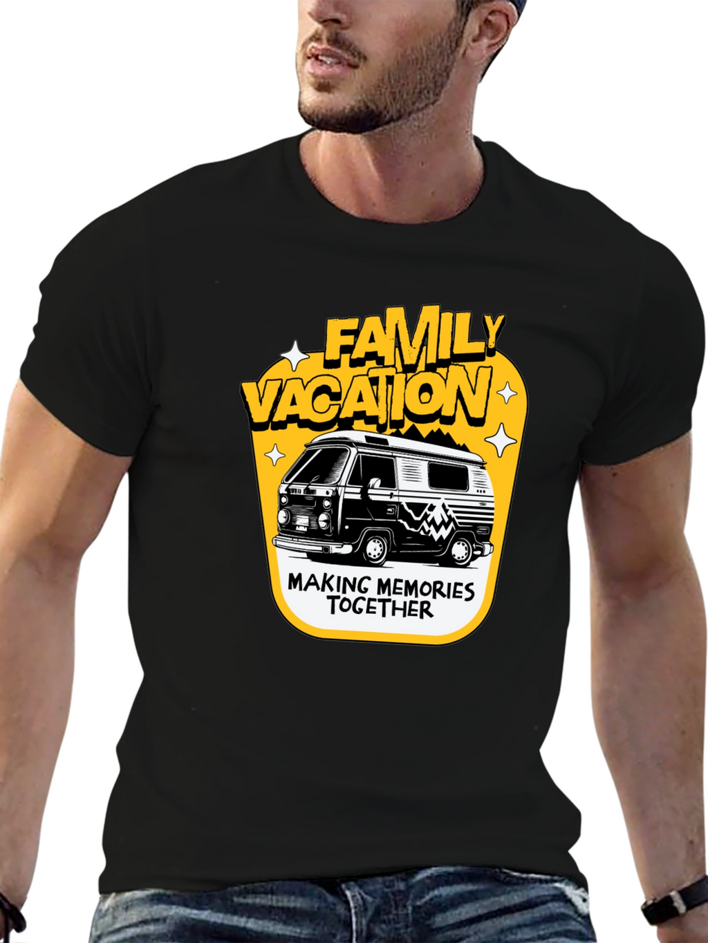 Family Vacation Camper Van Graphic Tee