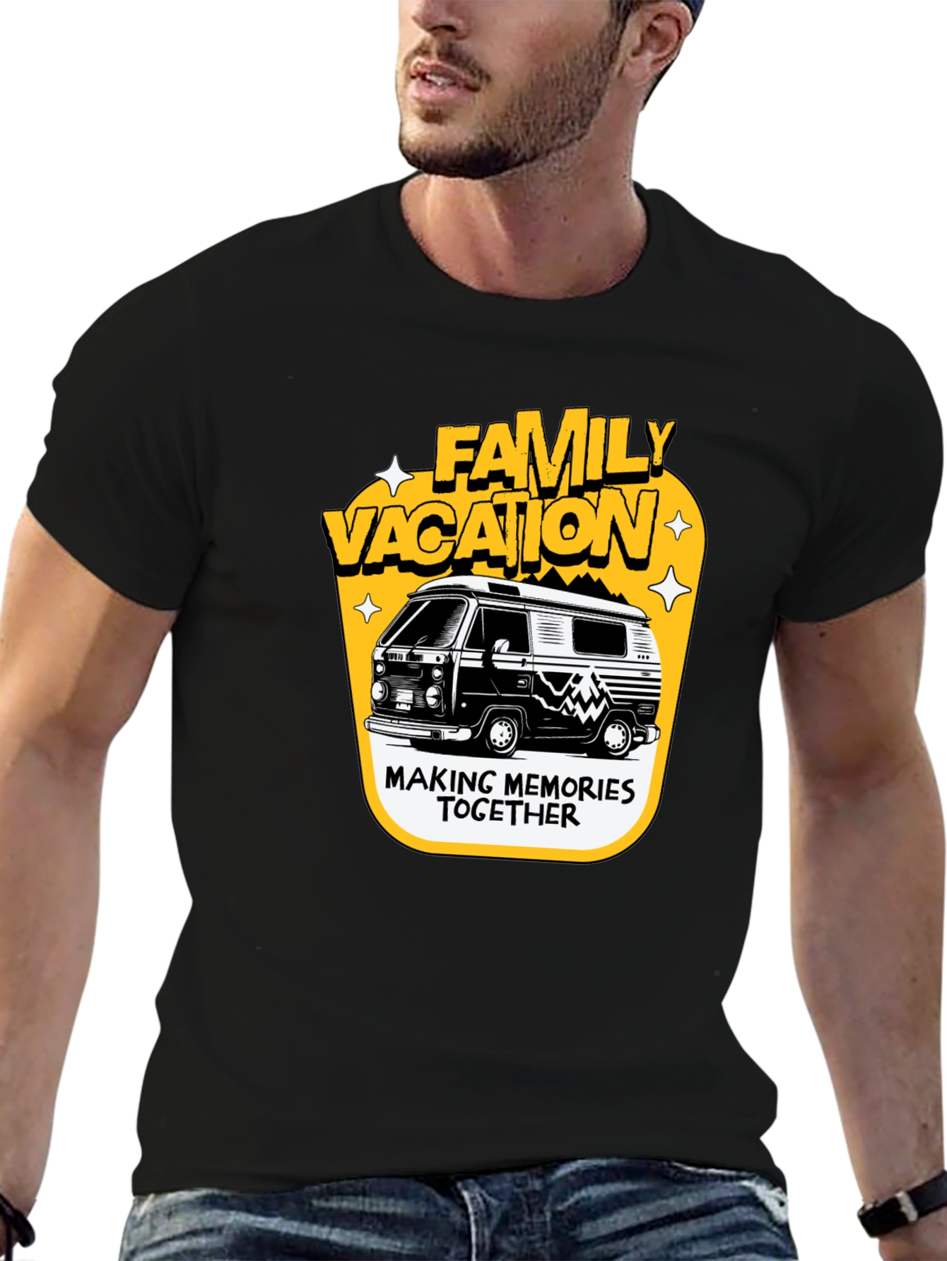 Family Vacation Camper Van Graphic Tee