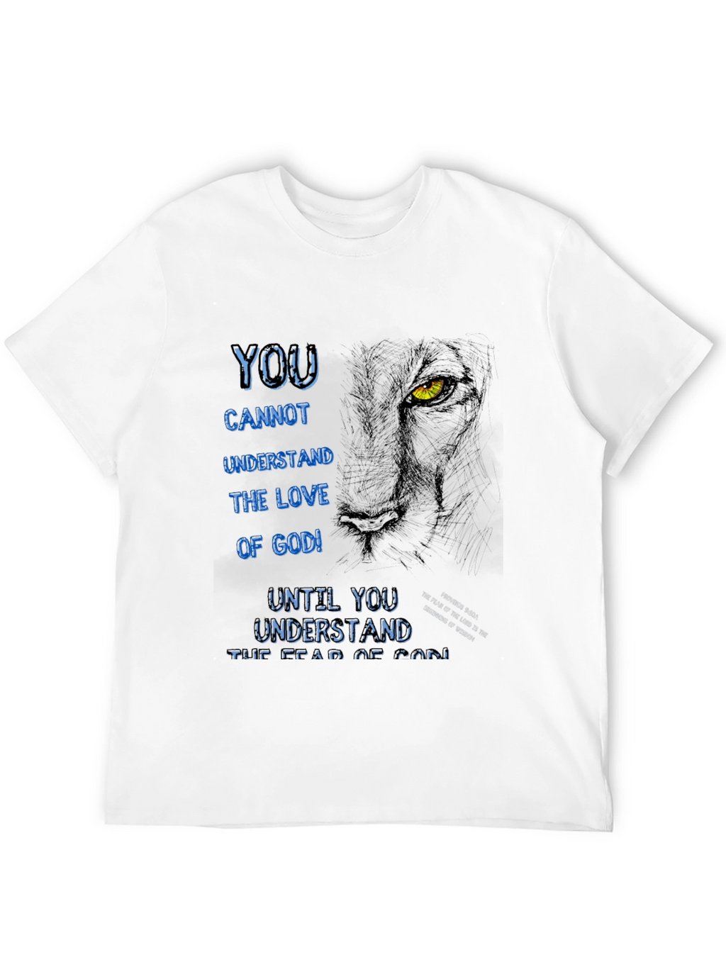 Lion & Scripture Graphic T-Shirt - Christian Apparel