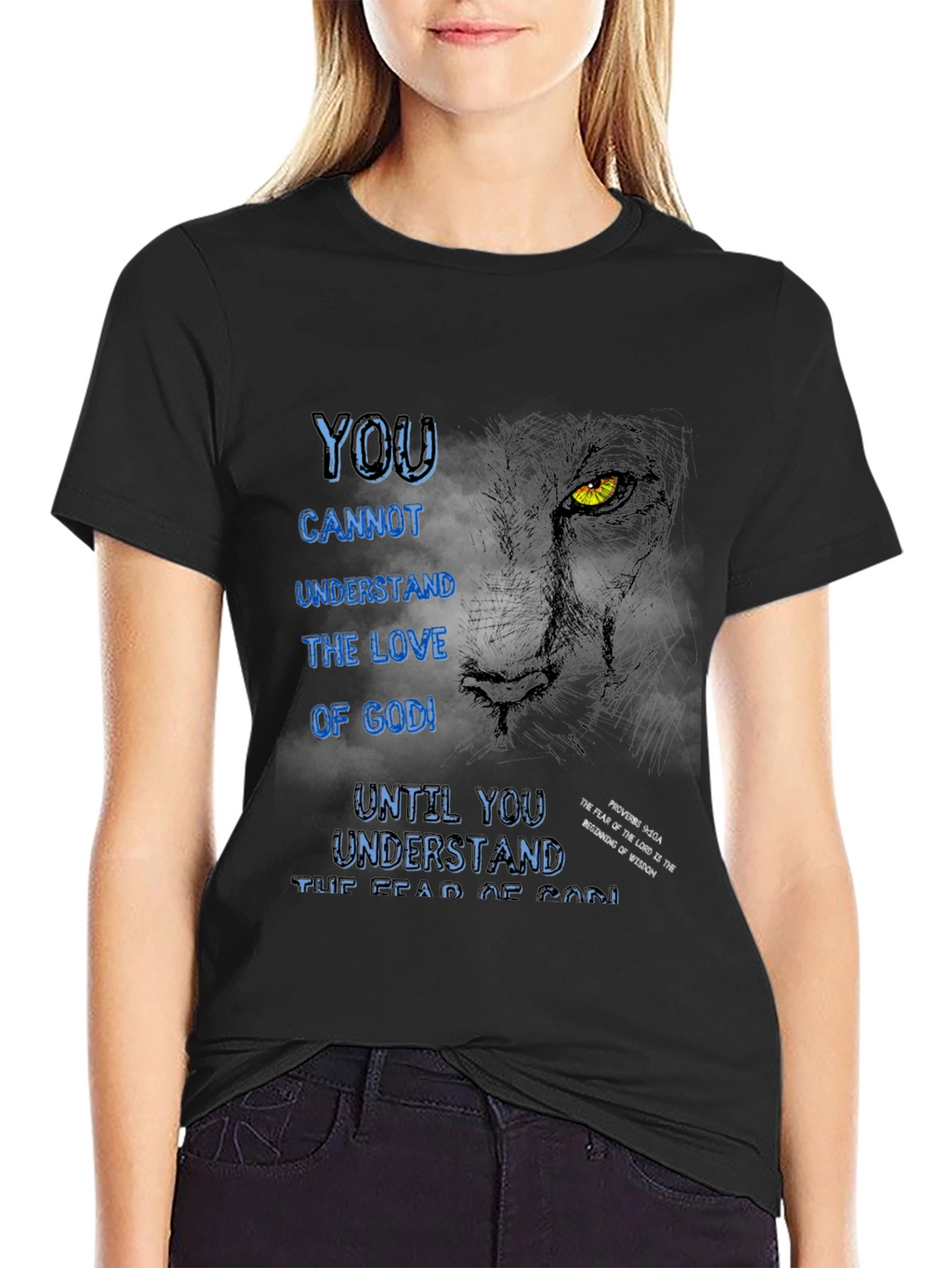 Lion & Scripture Graphic T-Shirt - Christian Apparel