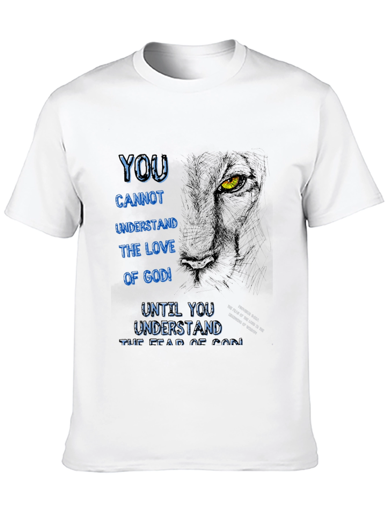 Lion & Scripture Graphic T-Shirt - Christian Apparel
