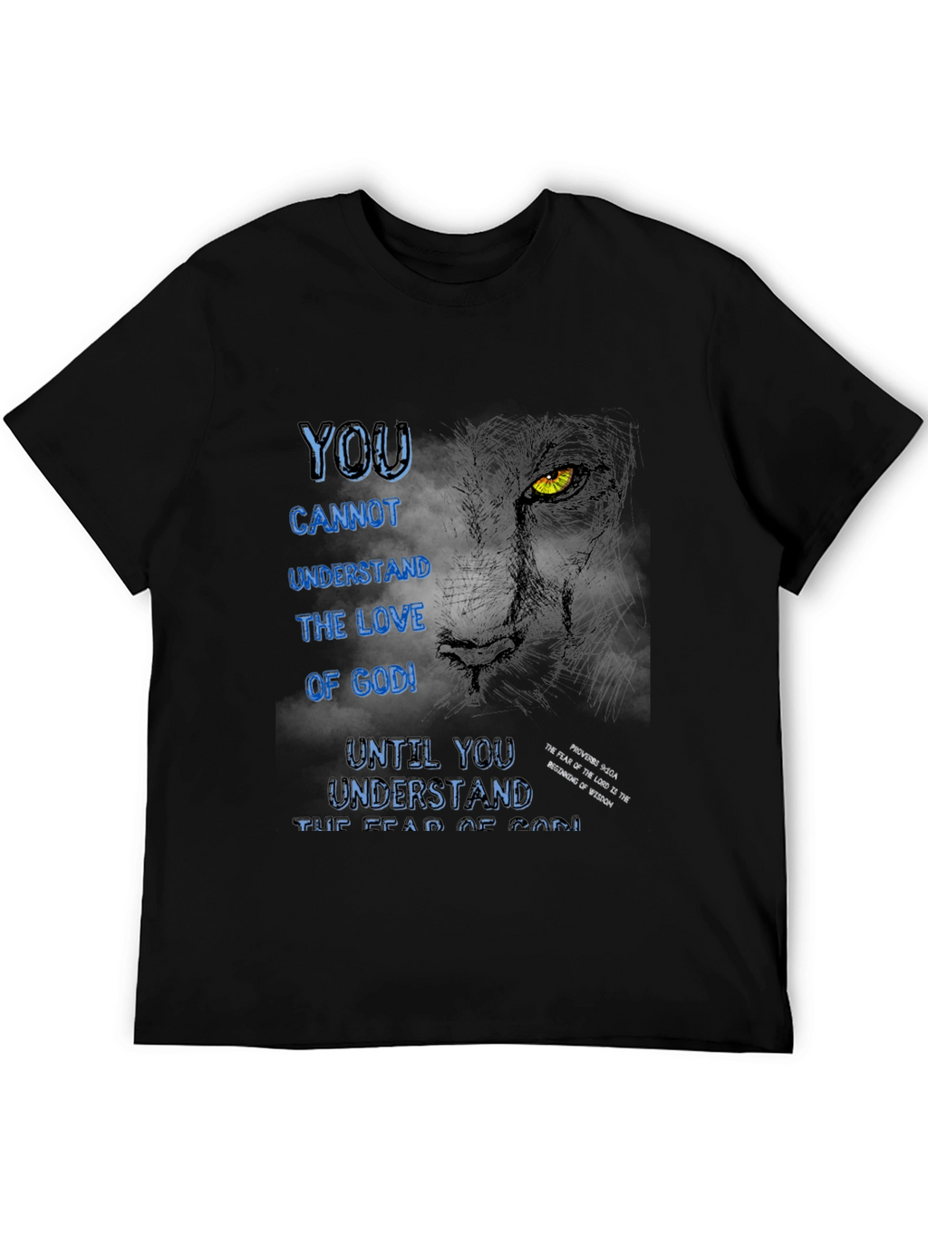 Lion & Scripture Graphic T-Shirt - Christian Apparel