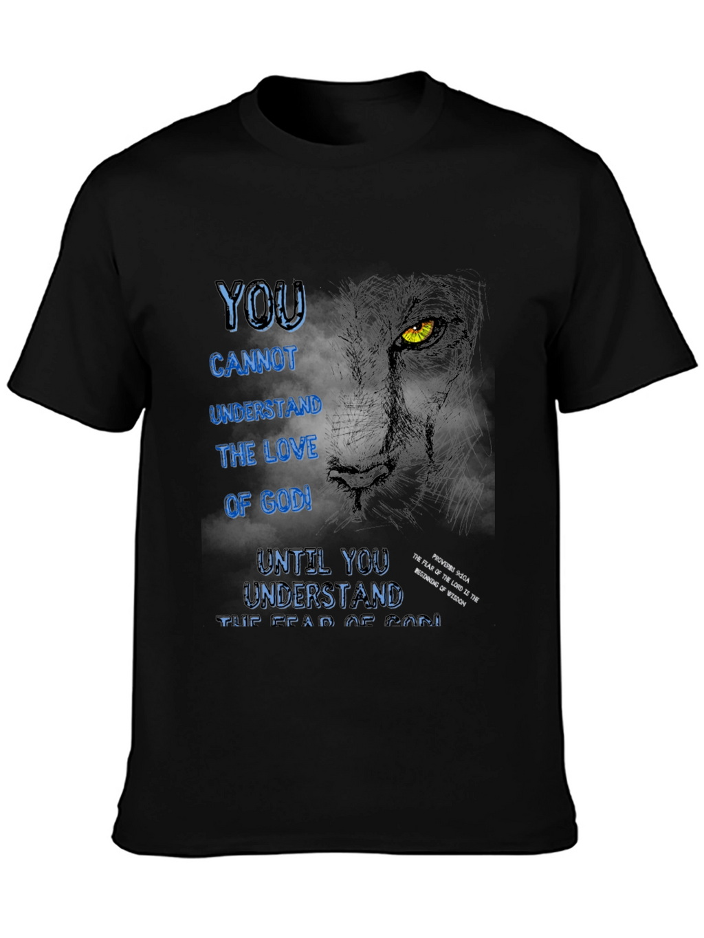 Lion & Scripture Graphic T-Shirt - Christian Apparel