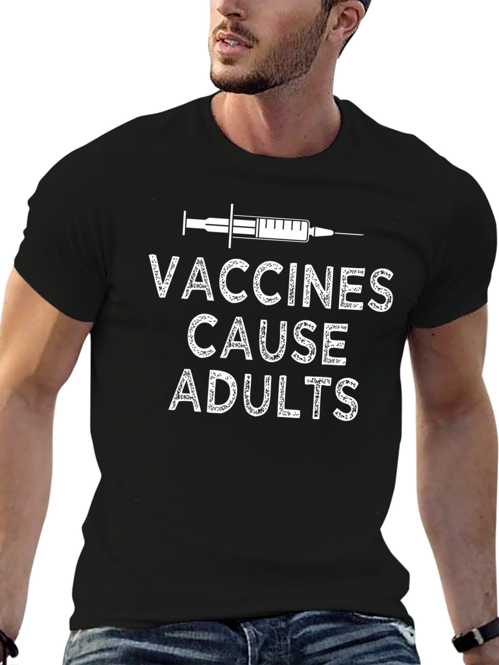 Vaccines Cause Adults Black T-Shirt
