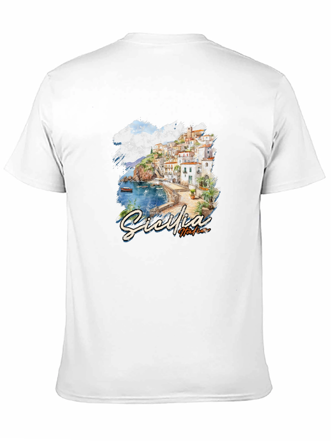 Sicilia Italia Black Graphic Tee
