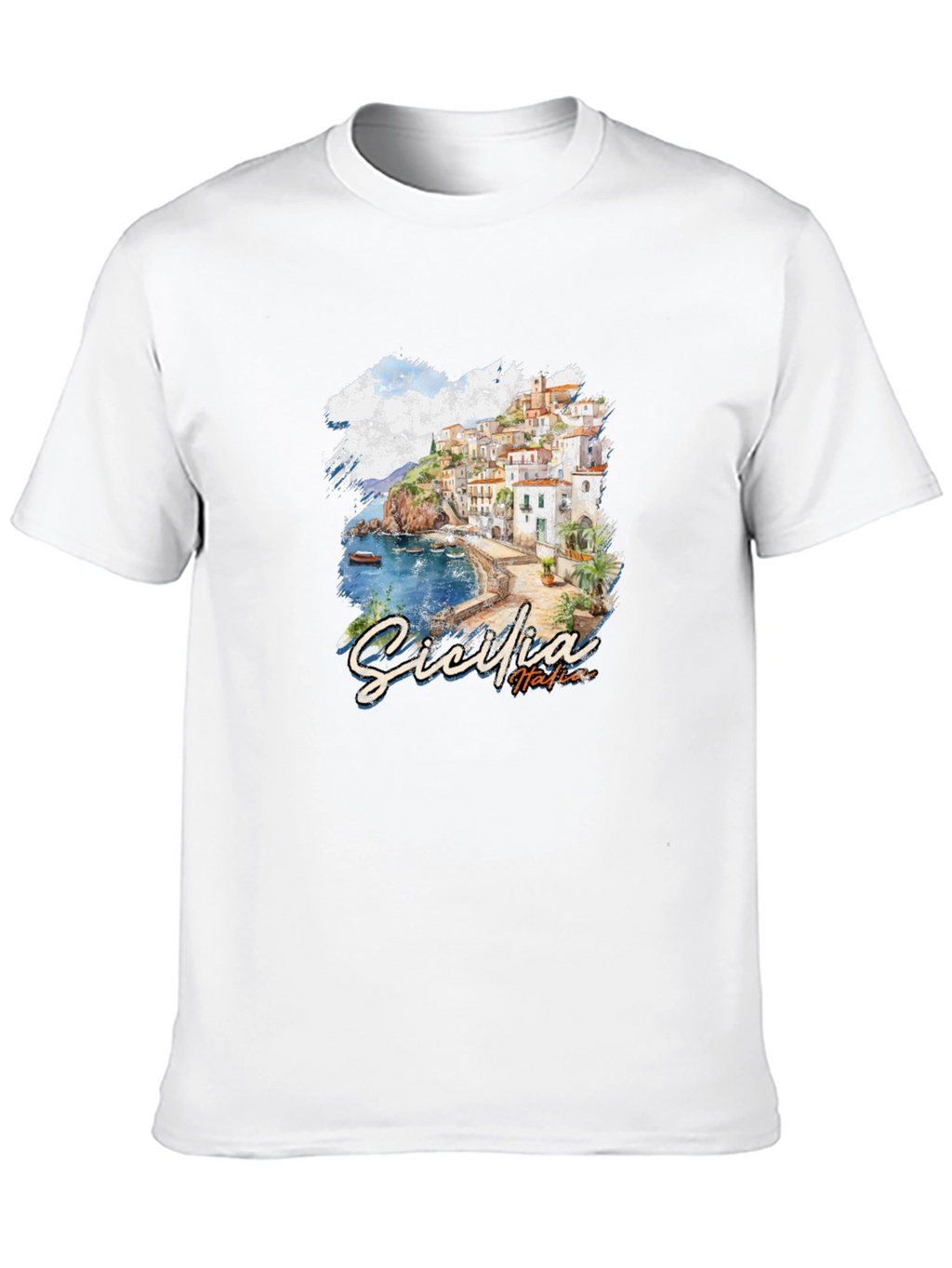 Sicilia Italia Black Graphic Tee