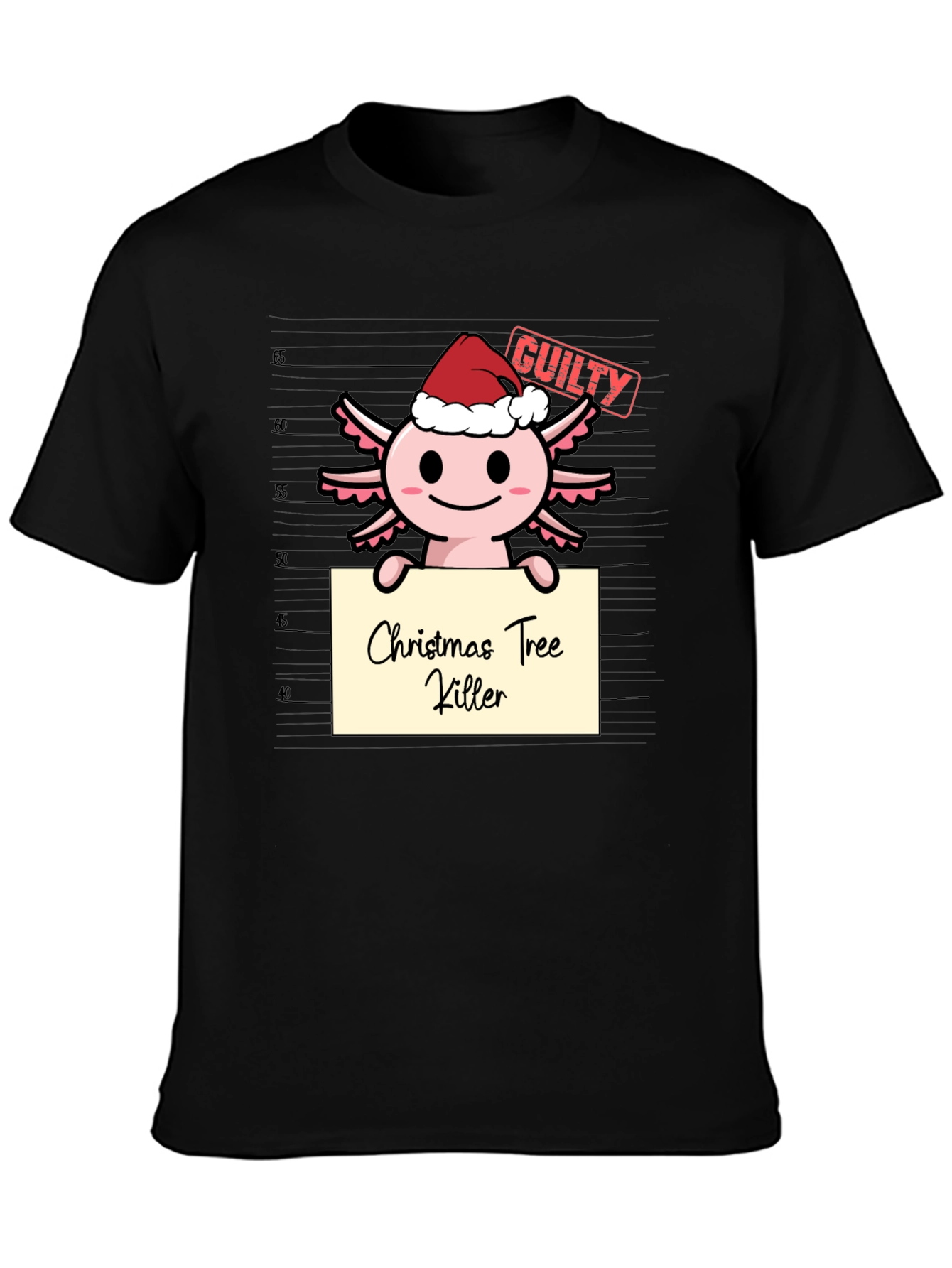 Axolotl Christmas Tree Killer T-Shirt