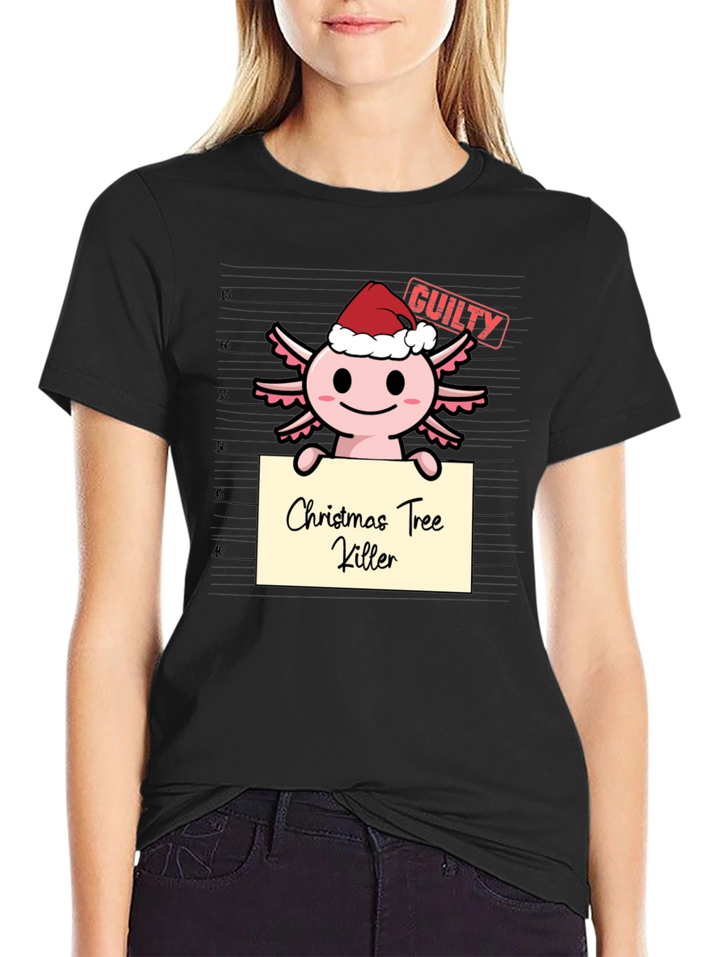 Axolotl Christmas Tree Killer T-Shirt