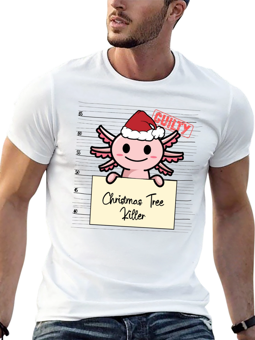 Axolotl Christmas Tree Killer T-Shirt