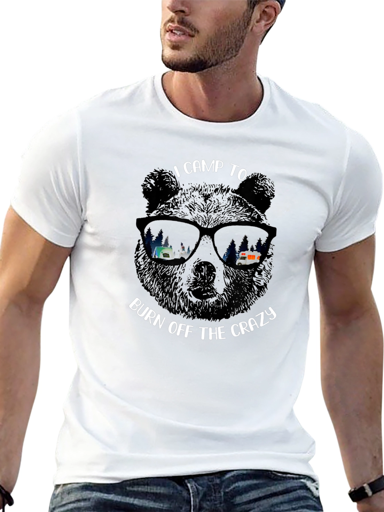 Camping Bear Graphic Tee