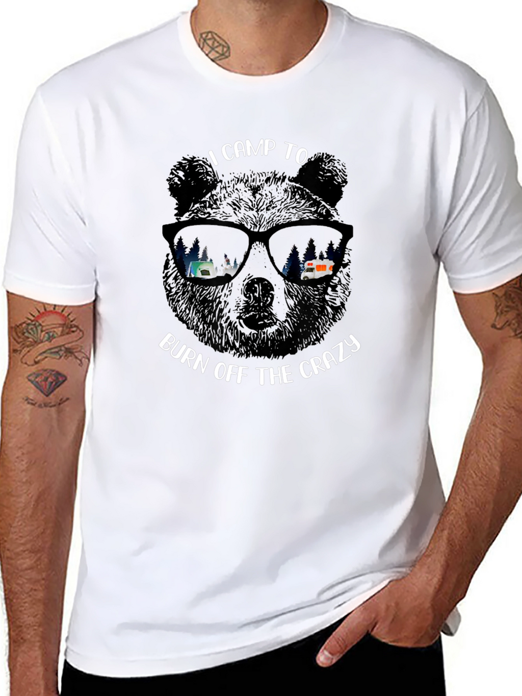 Camping Bear Graphic Tee
