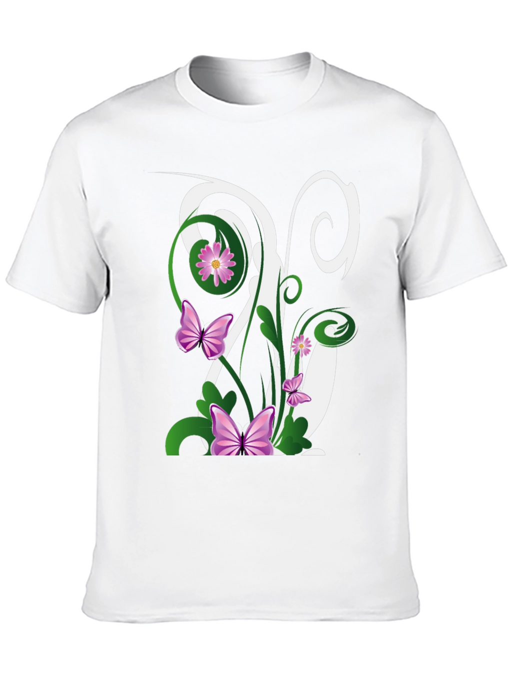 Butterfly Floral Initial T-Shirt