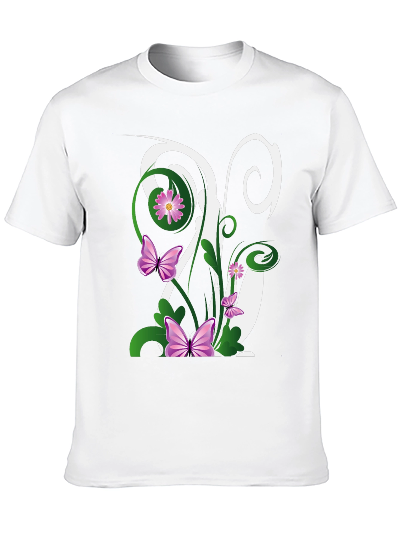 Butterfly Floral Initial T-Shirt
