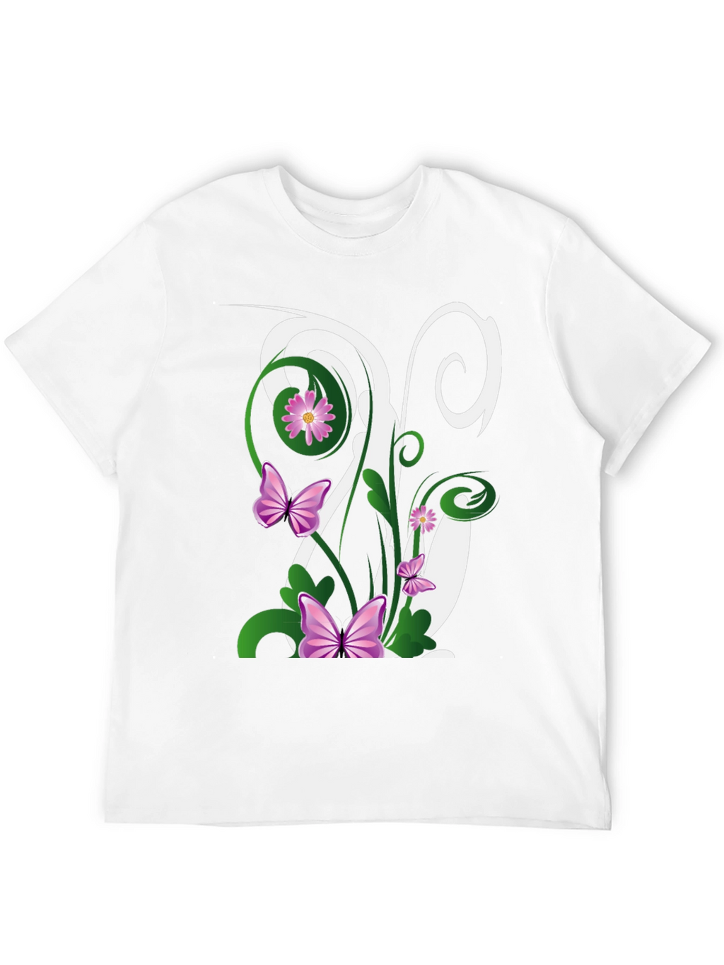 Butterfly Floral Initial T-Shirt