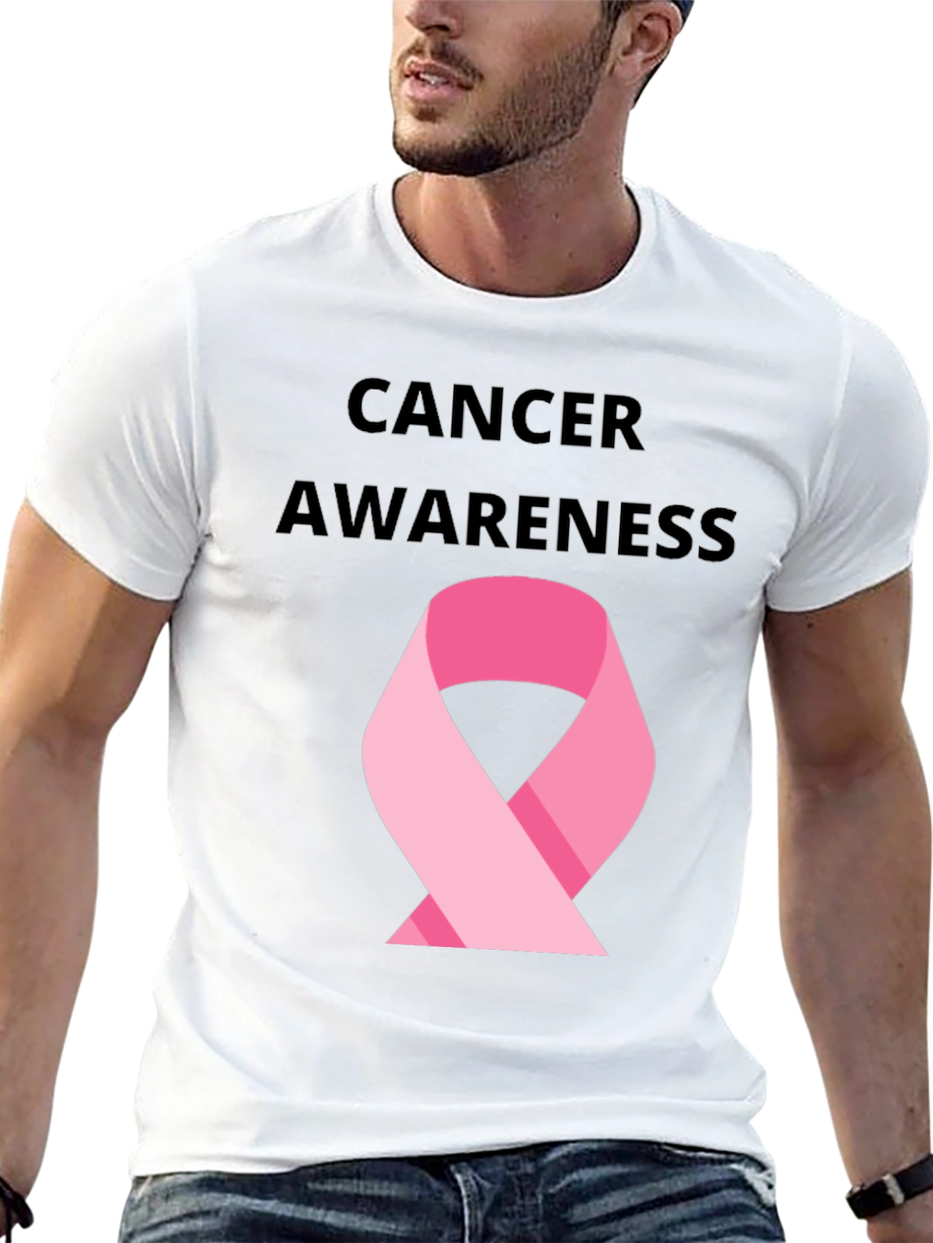 Cancer Awareness T-Shirt - Pink Ribbon