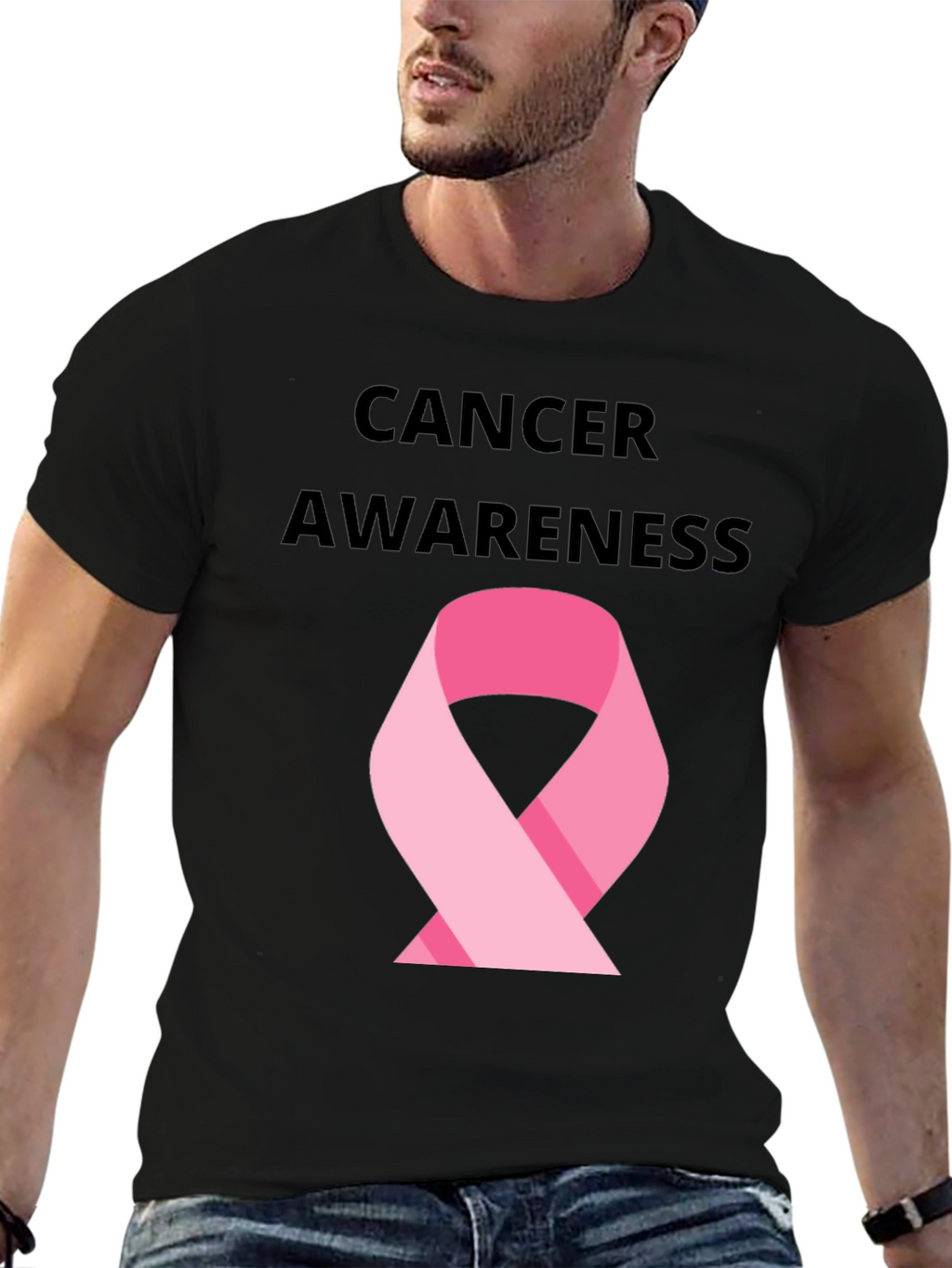 Cancer Awareness T-Shirt - Pink Ribbon