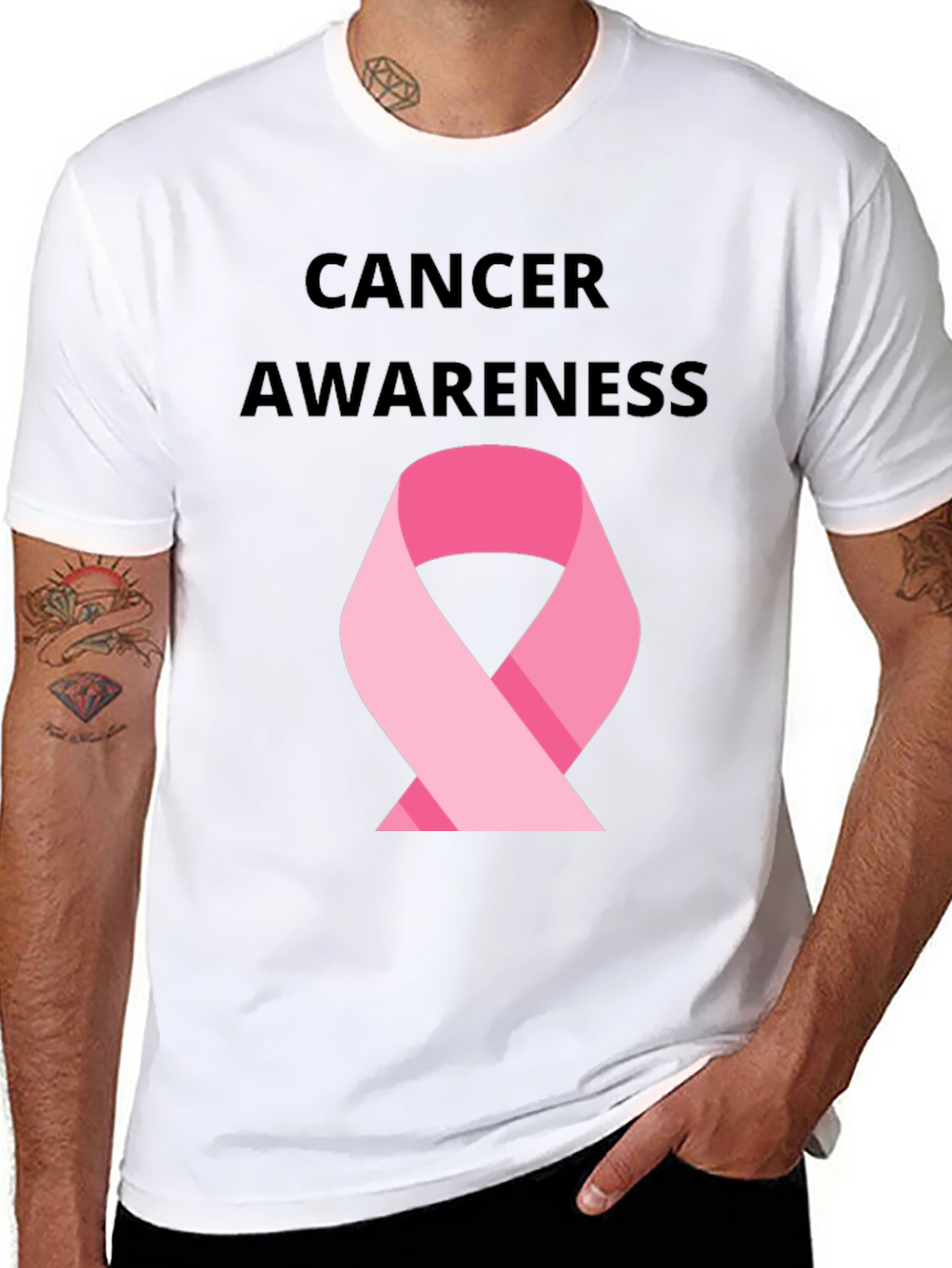Cancer Awareness T-Shirt - Pink Ribbon