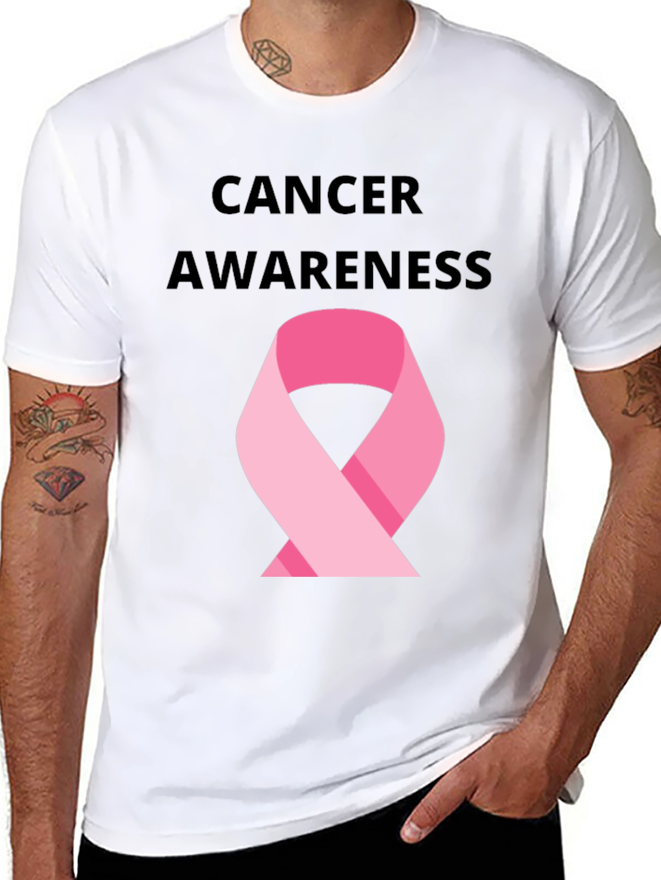 Cancer Awareness T-Shirt - Pink Ribbon