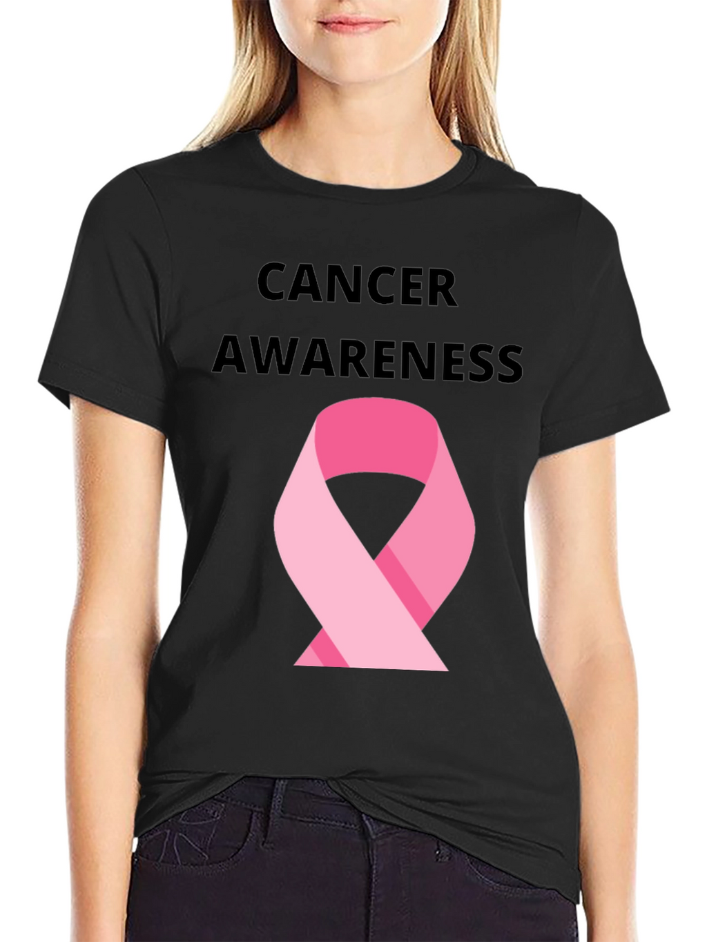 Cancer Awareness T-Shirt - Pink Ribbon