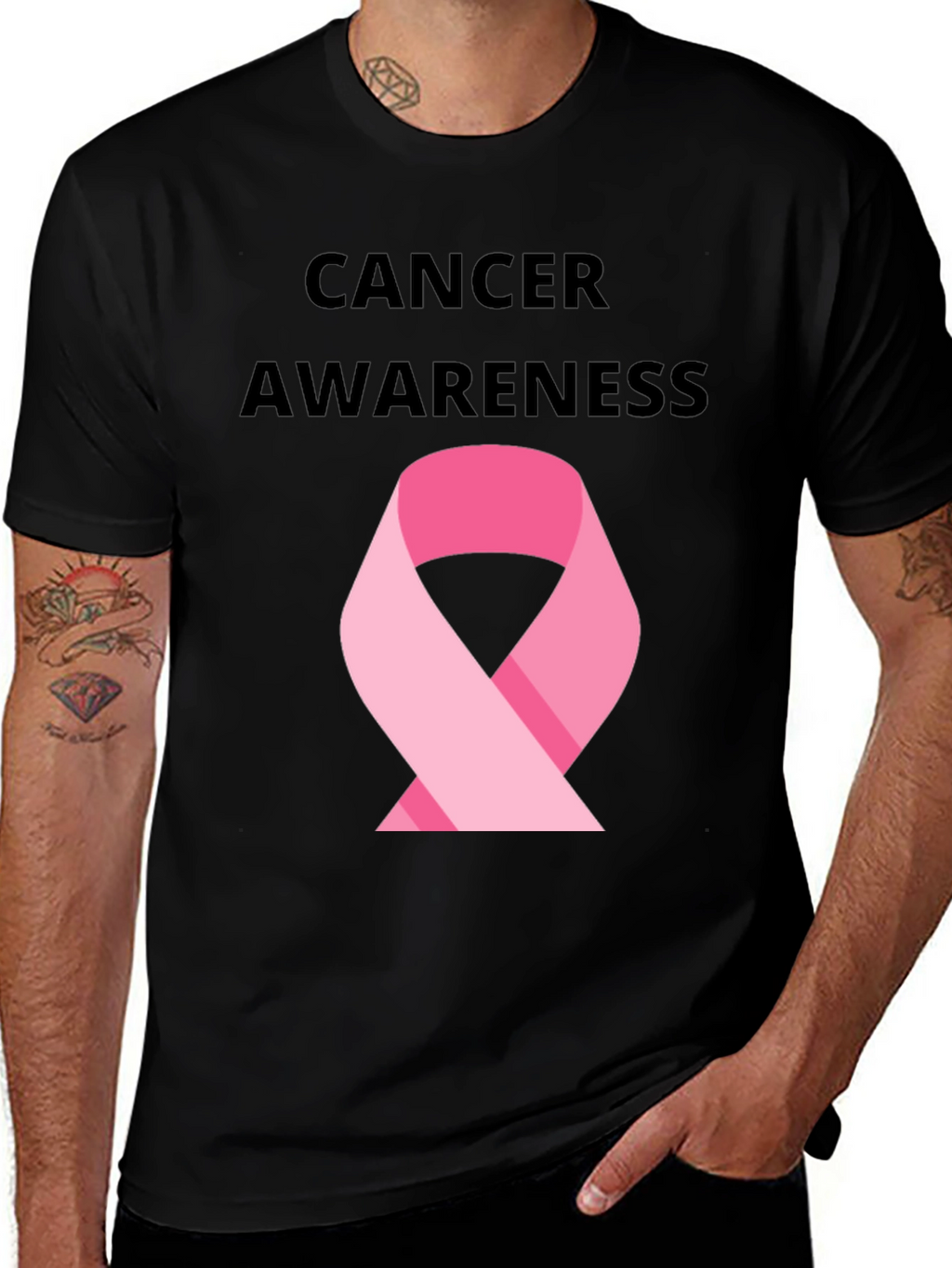 Cancer Awareness T-Shirt - Pink Ribbon