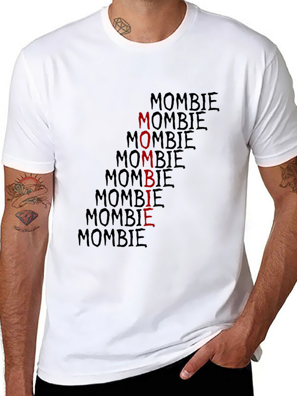 Mombie Graphic Print Black T-Shirt