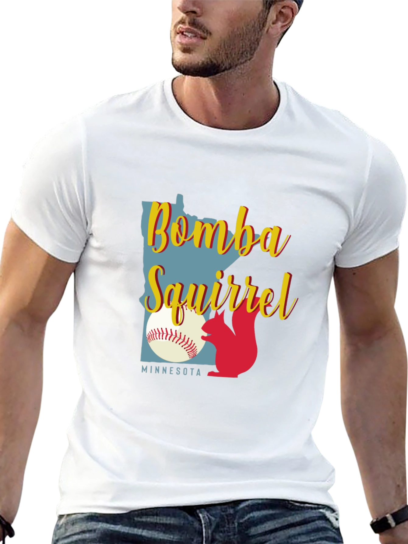 Bombs Squirrel Minnesota Baseball Graphic Tee