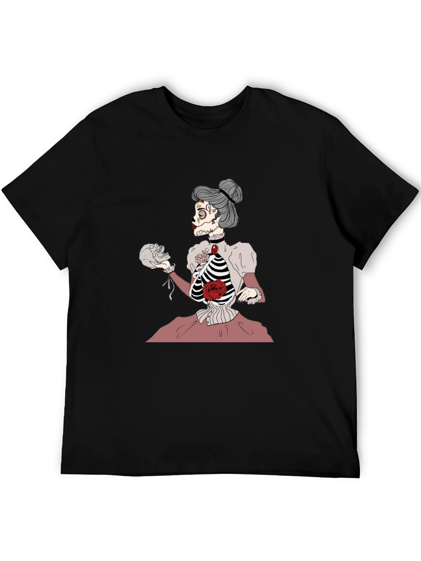 Skeleton Lady T-Shirt - Unique Goth Style Tee