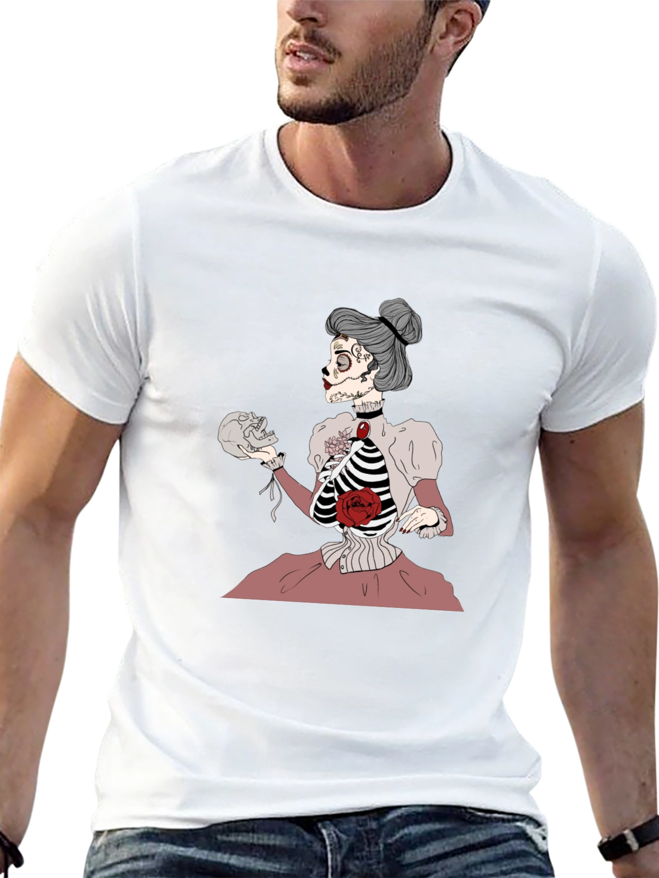 Skeleton Lady T-Shirt - Unique Goth Style Tee