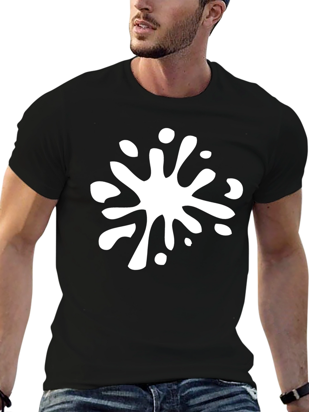 Cool Ink Splatter Black T-Shirt