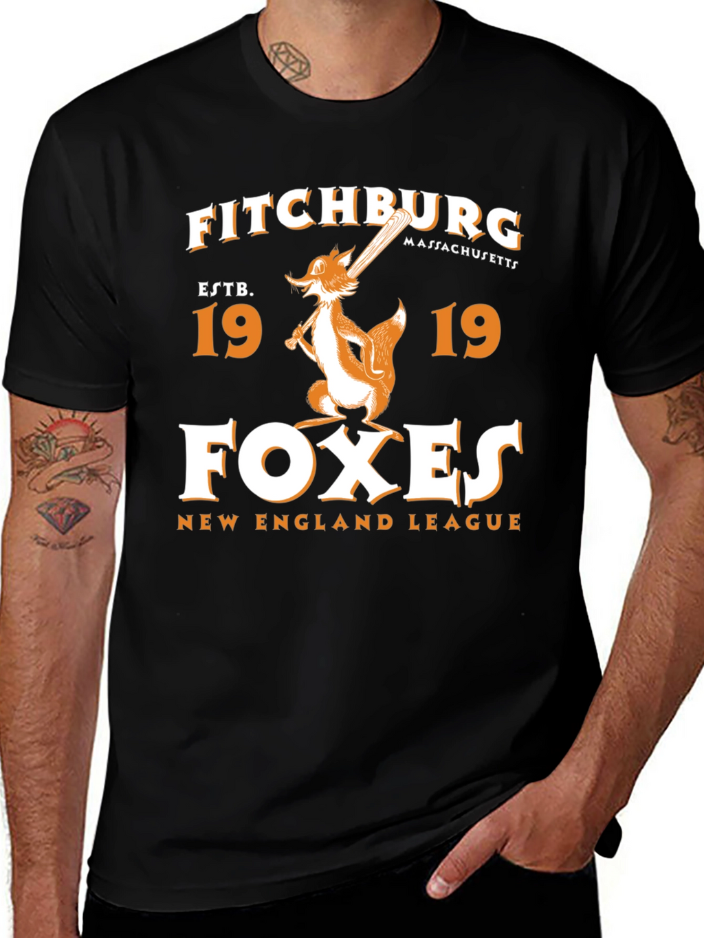 Fitchburg Foxes Baseball T-Shirt
