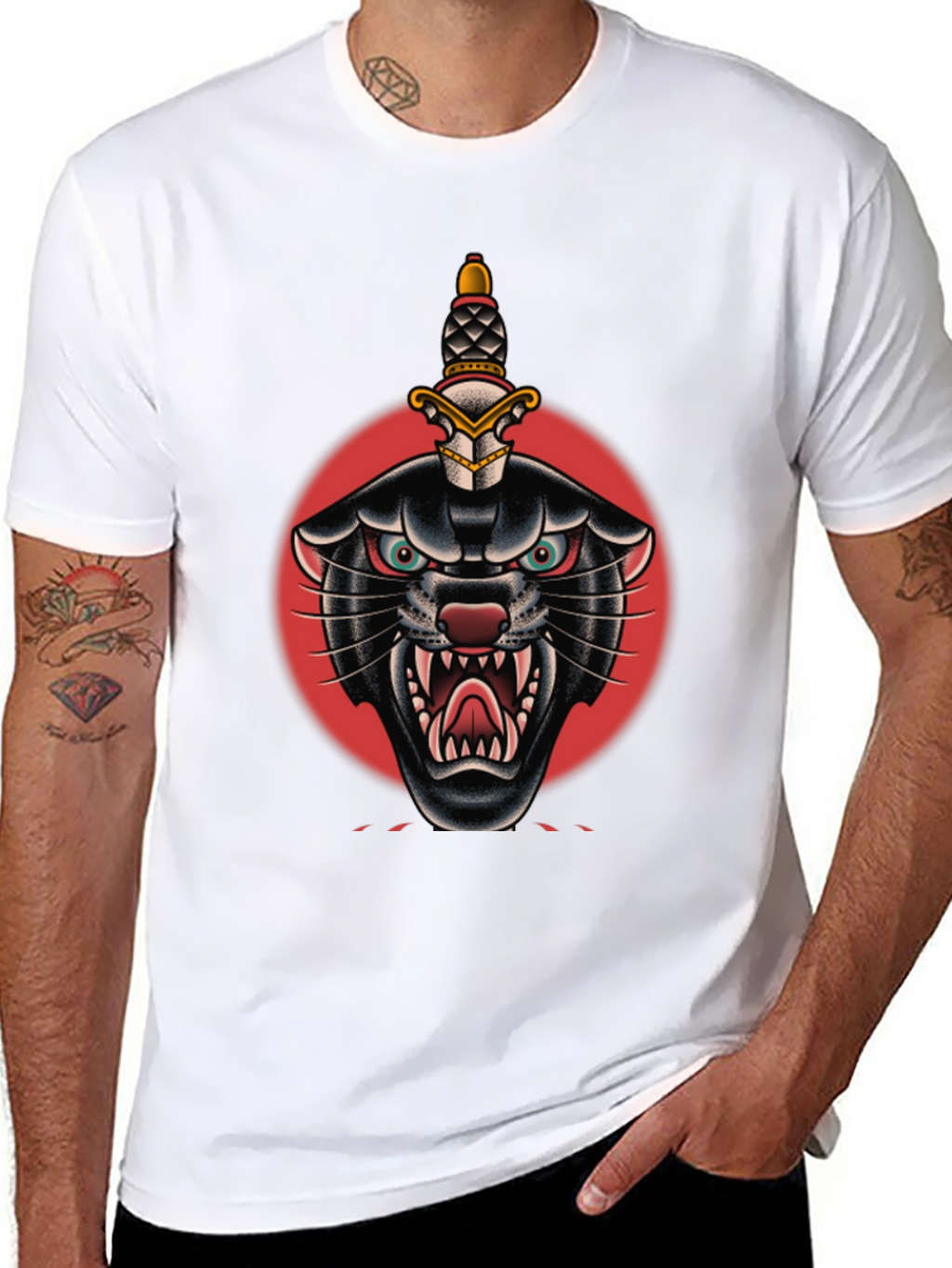 Black Panther Dagger Graphic Tee - Bold Streetwear Style