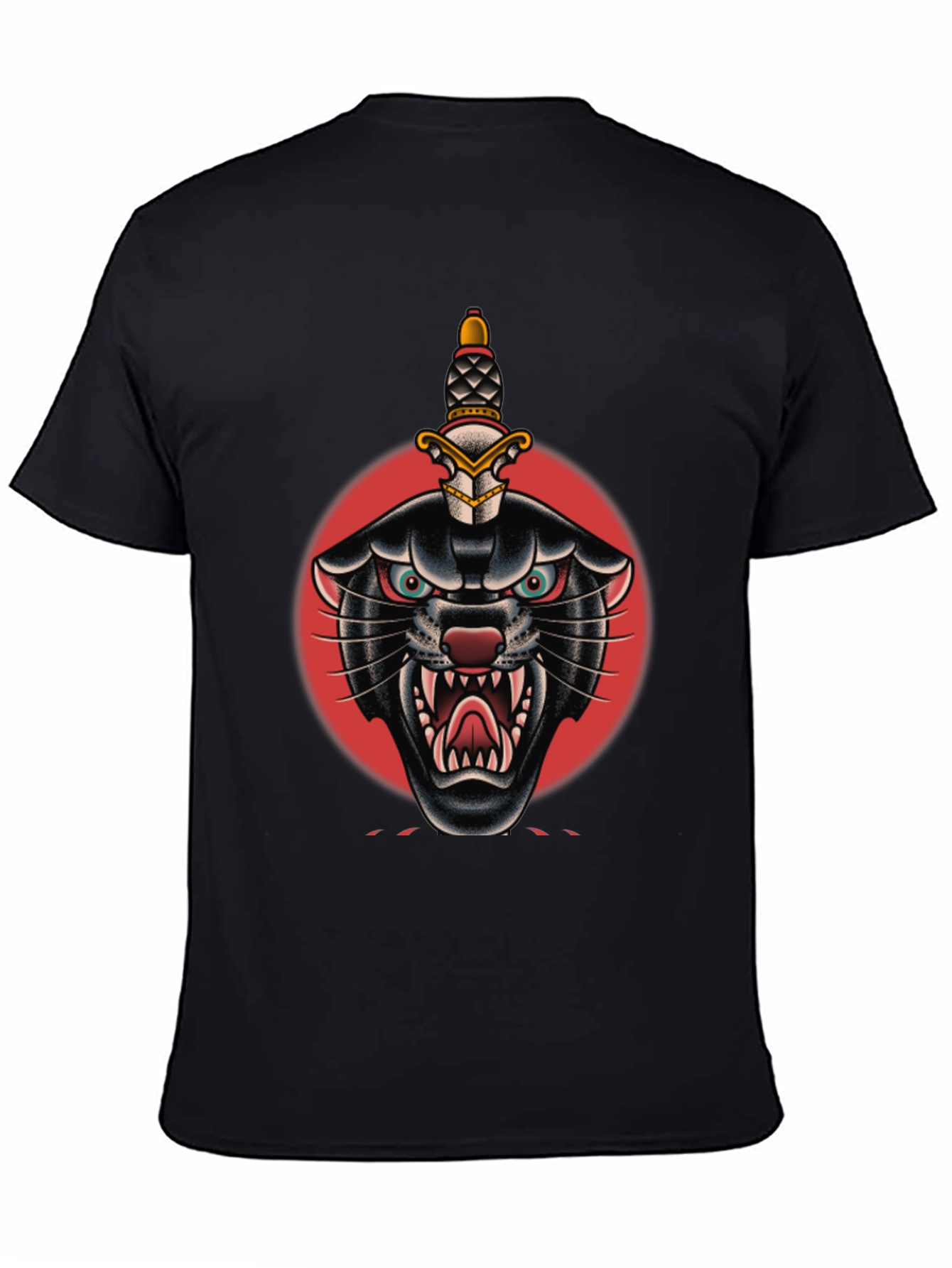 Black Panther Dagger Graphic Tee - Bold Streetwear Style