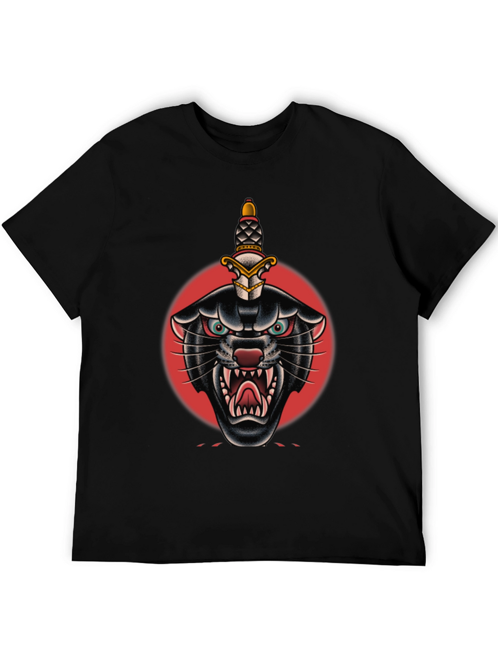 Black Panther Dagger Graphic Tee - Bold Streetwear Style
