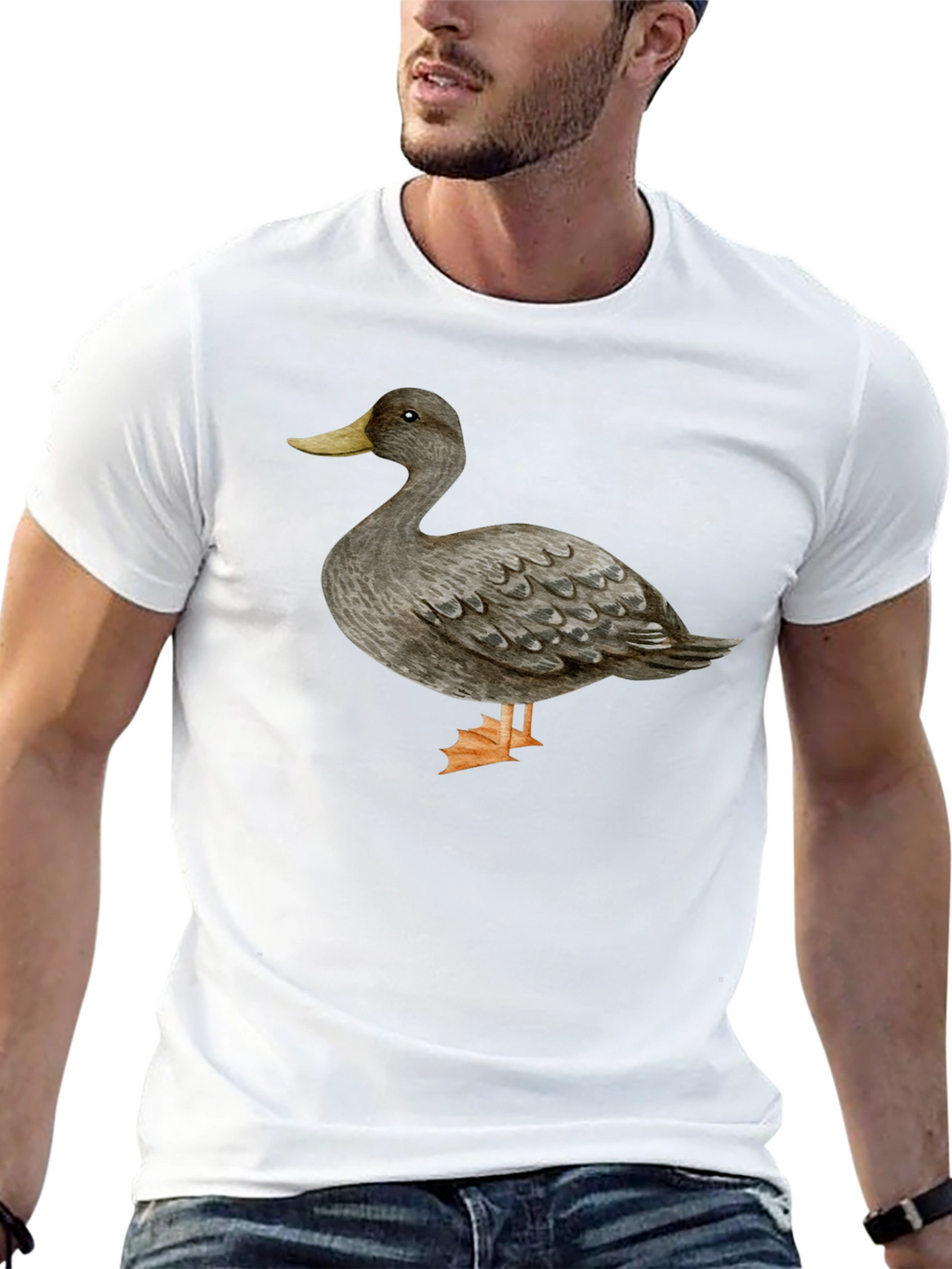 Duck Graphic T-Shirt - Casual Black Tee
