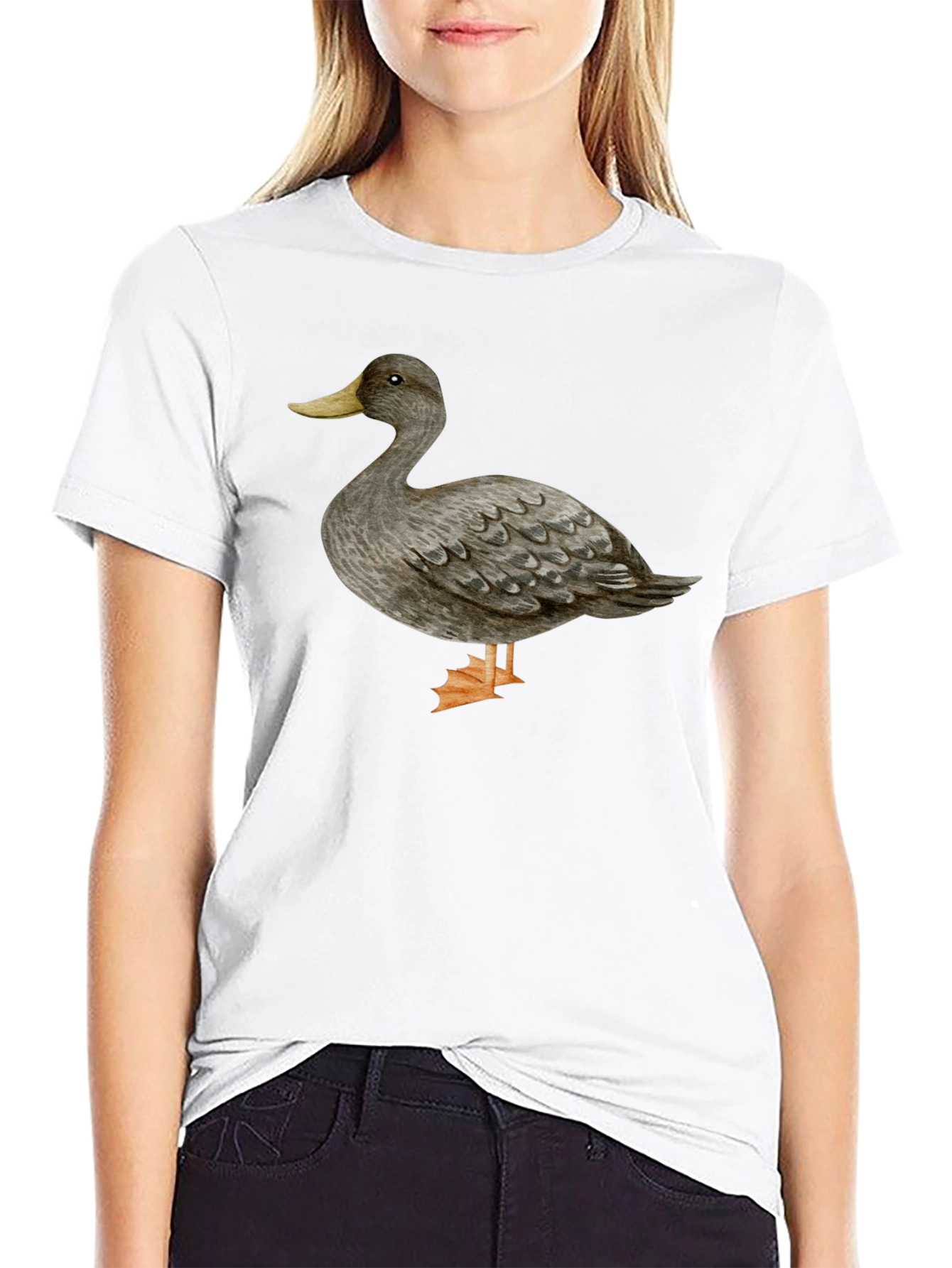 Duck Graphic T-Shirt - Casual Black Tee