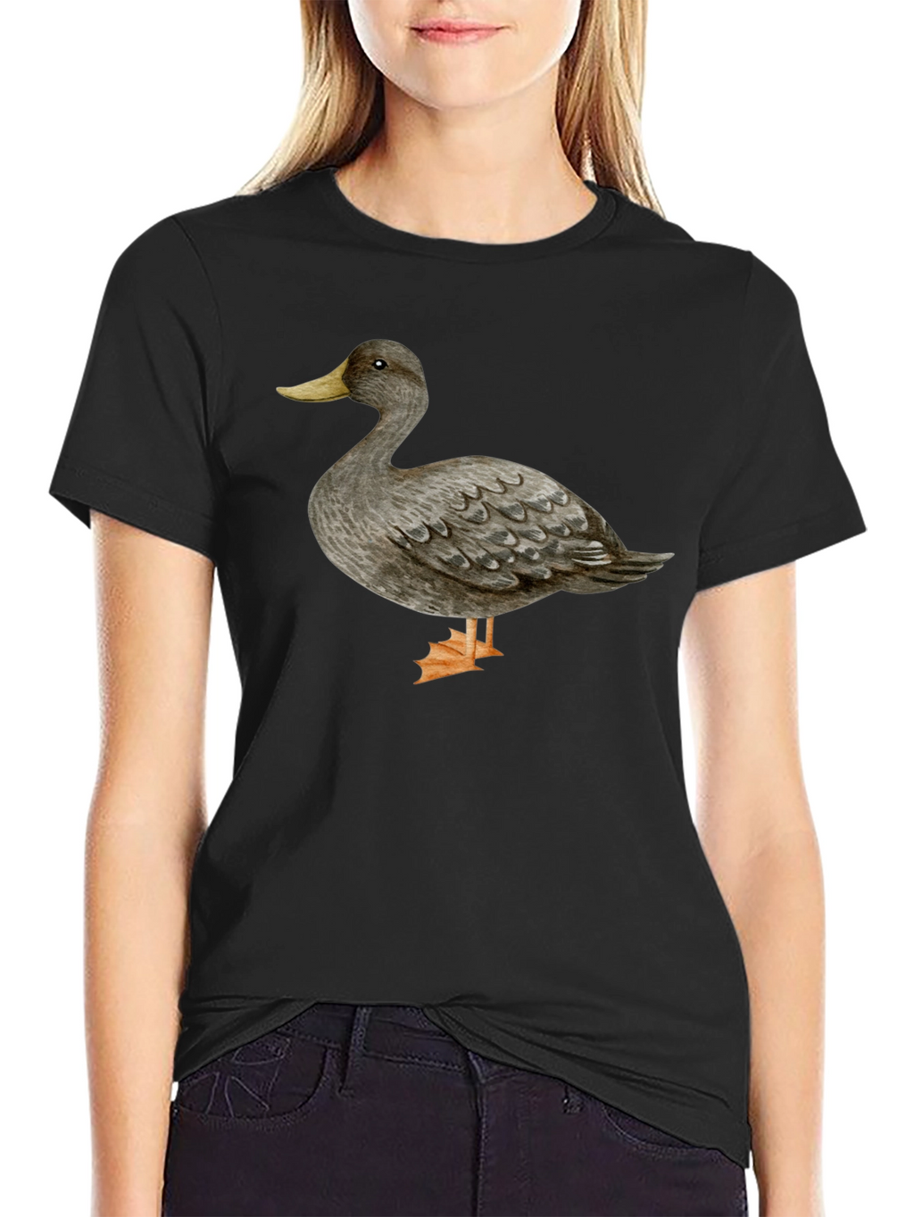 Duck Graphic T-Shirt - Casual Black Tee