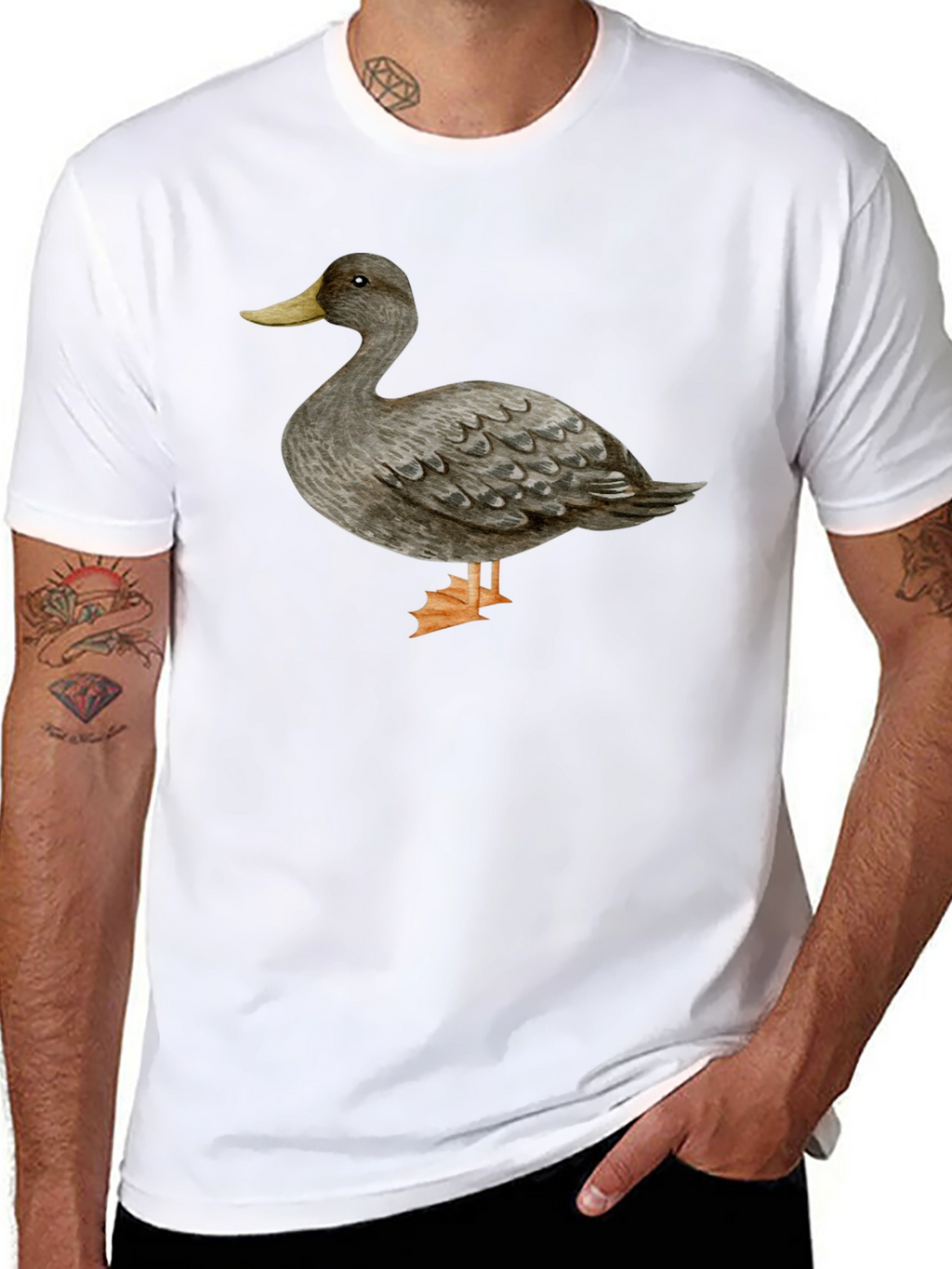 Duck Graphic T-Shirt - Casual Black Tee