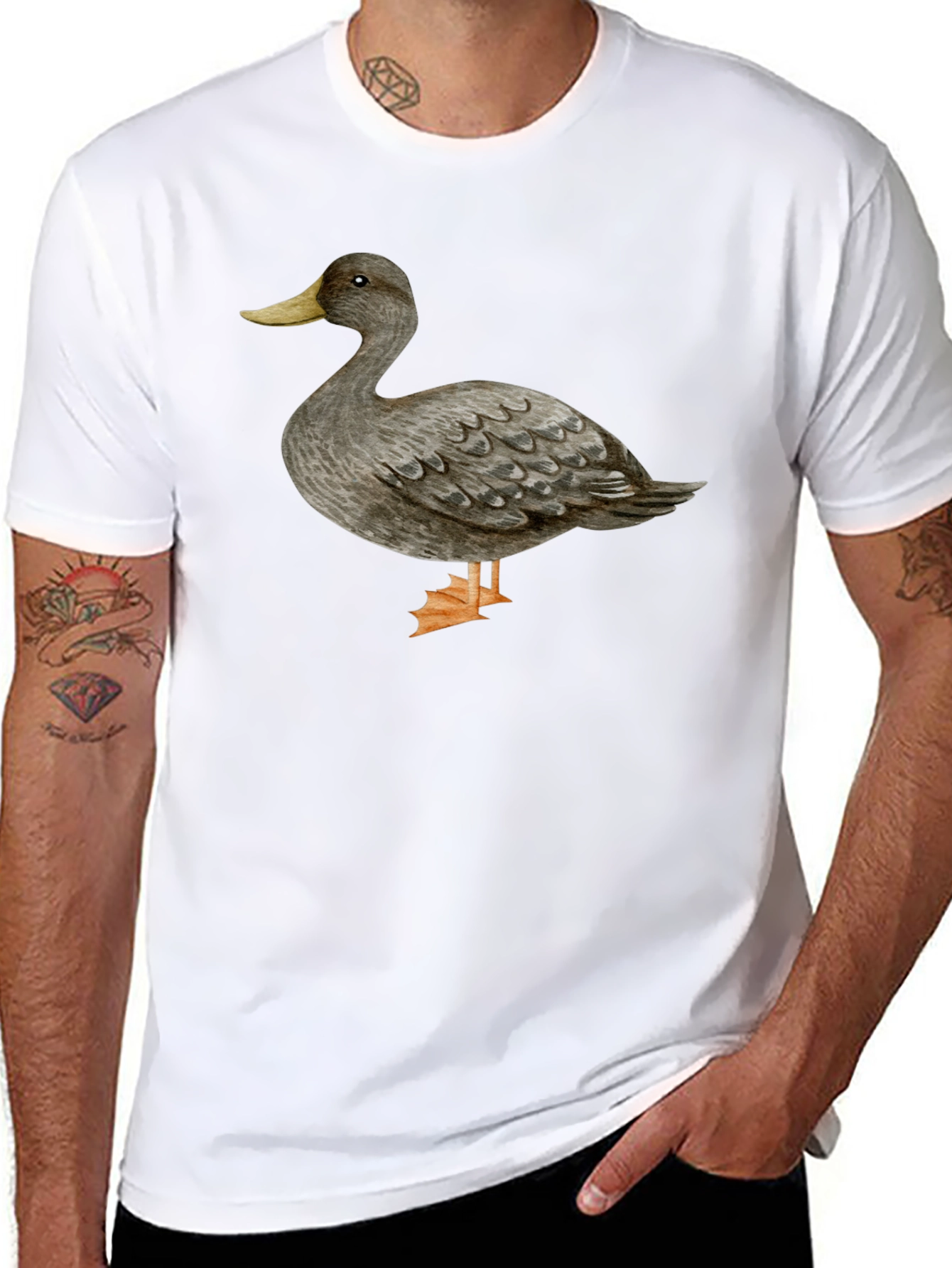 Duck Graphic T-Shirt - Casual Black Tee