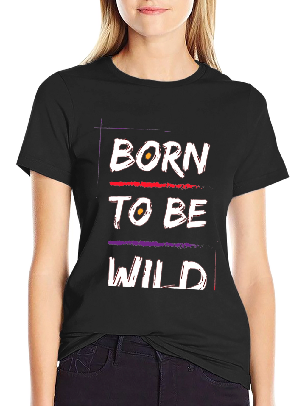 Born to Be Wild Graphic T-Shirt - Black
