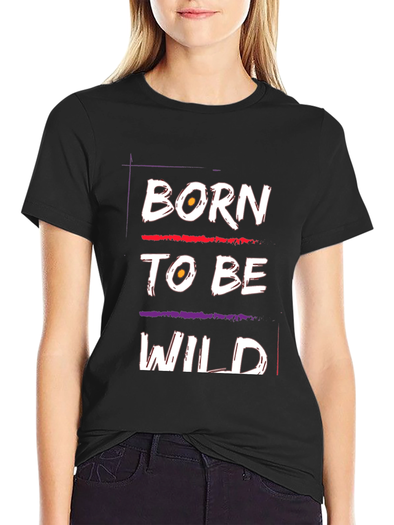 Born to Be Wild Graphic T-Shirt - Black
