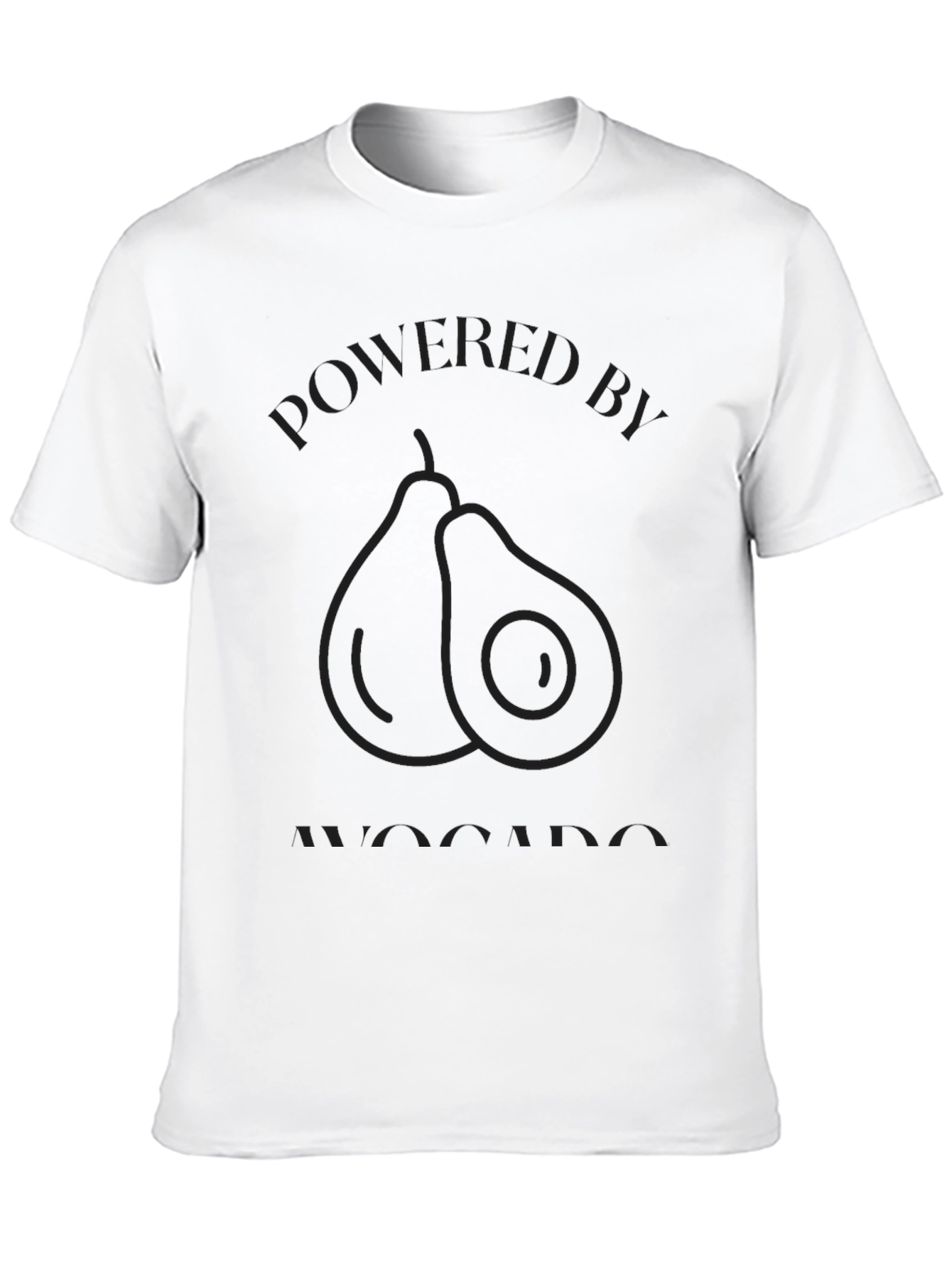 Powered by Avocado Black T-Shirt