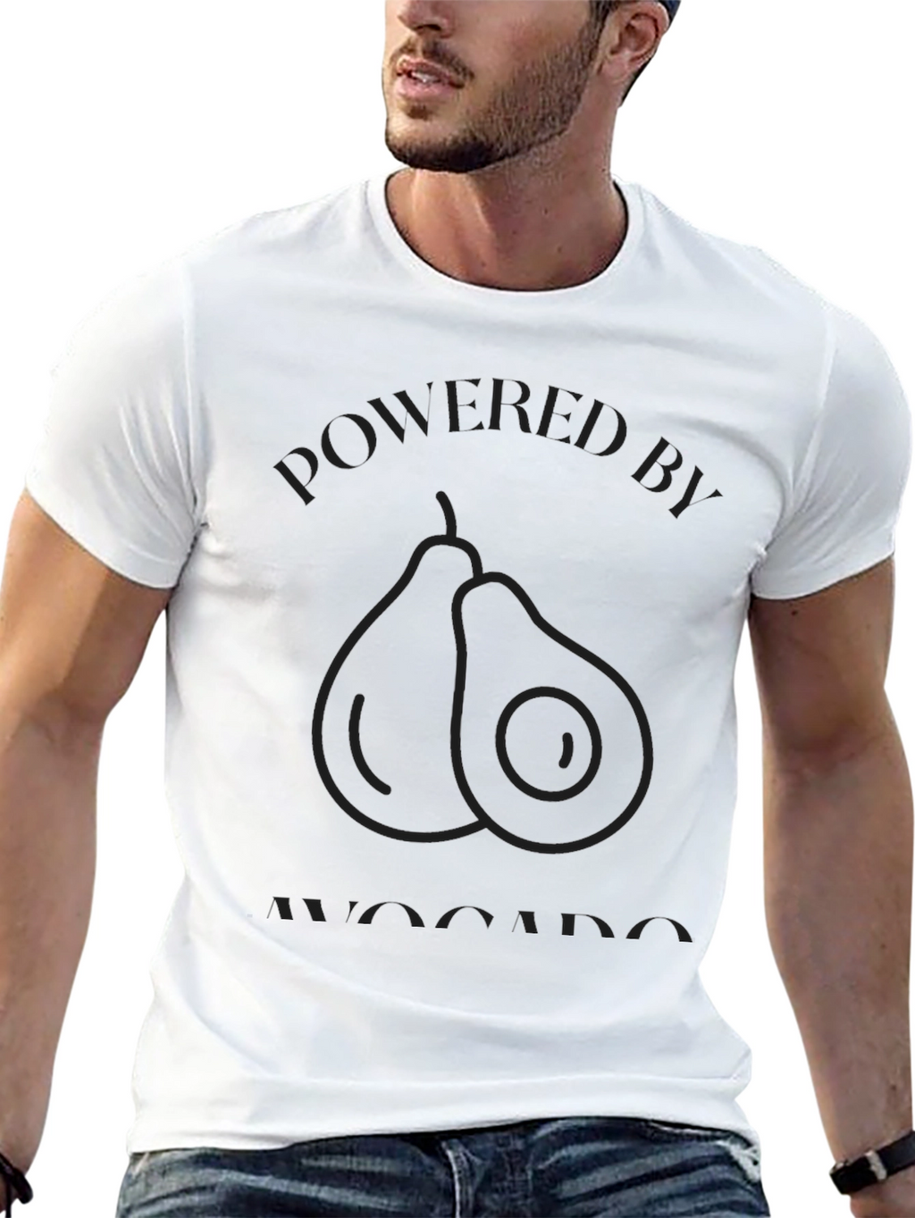 Powered by Avocado Black T-Shirt