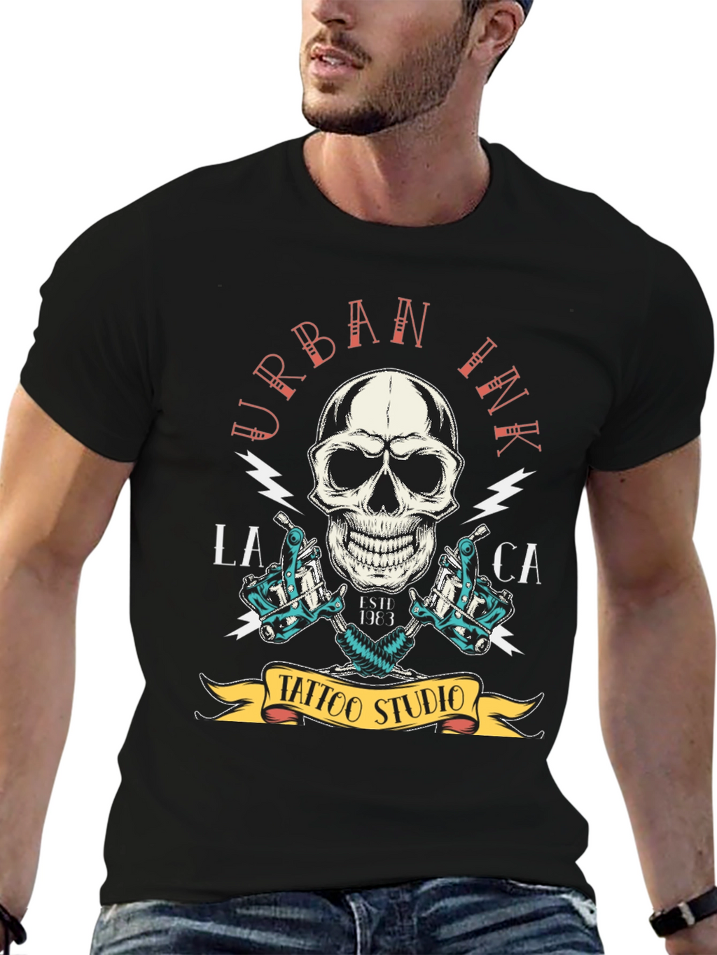 Urban Ink Tattoo Studio Black T-Shirt