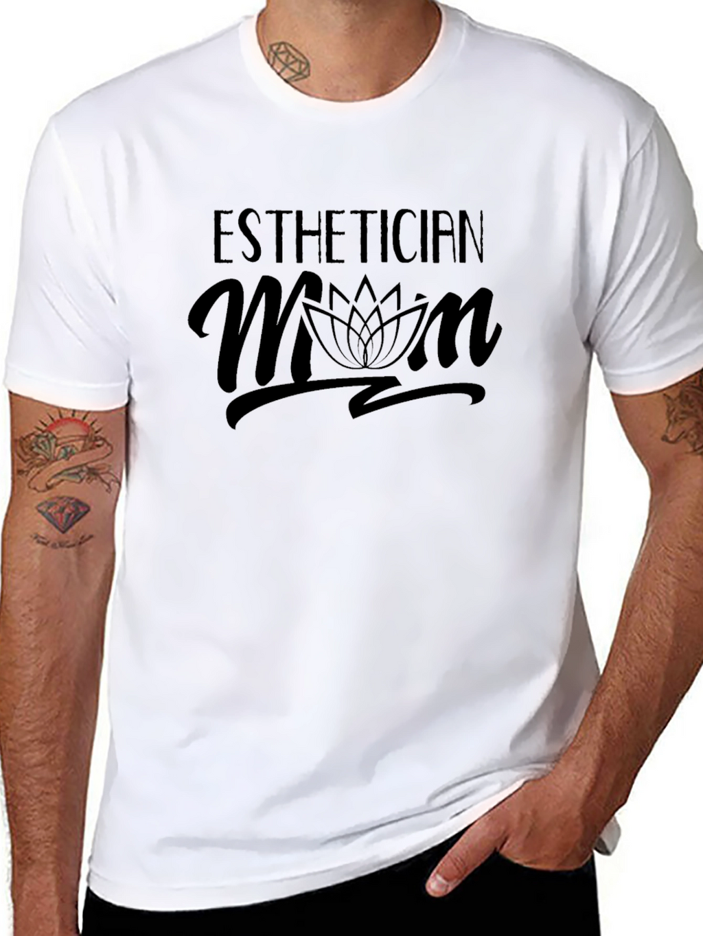 Esthetician Mom Black Graphic Tee