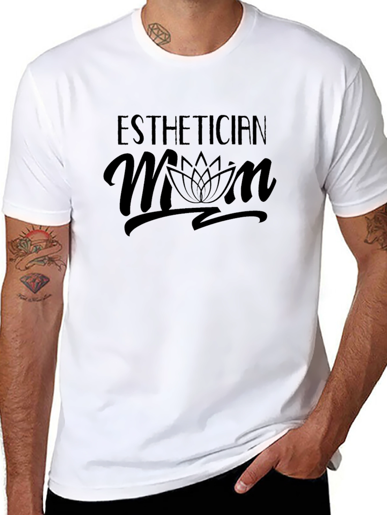 Esthetician Mom Black Graphic Tee