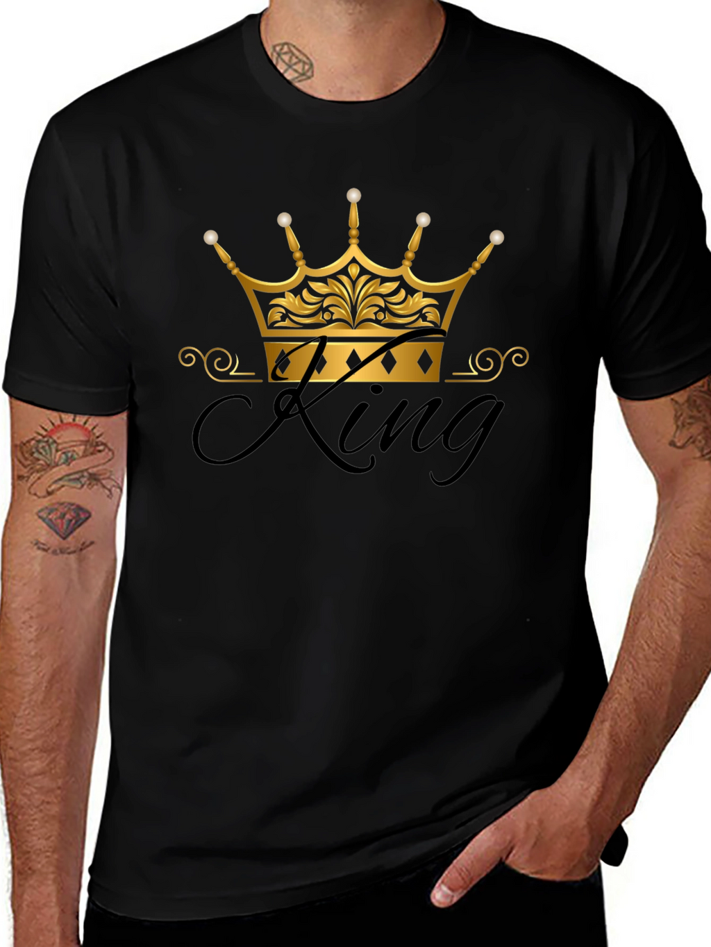 King Crown Graphic Black T-Shirt
