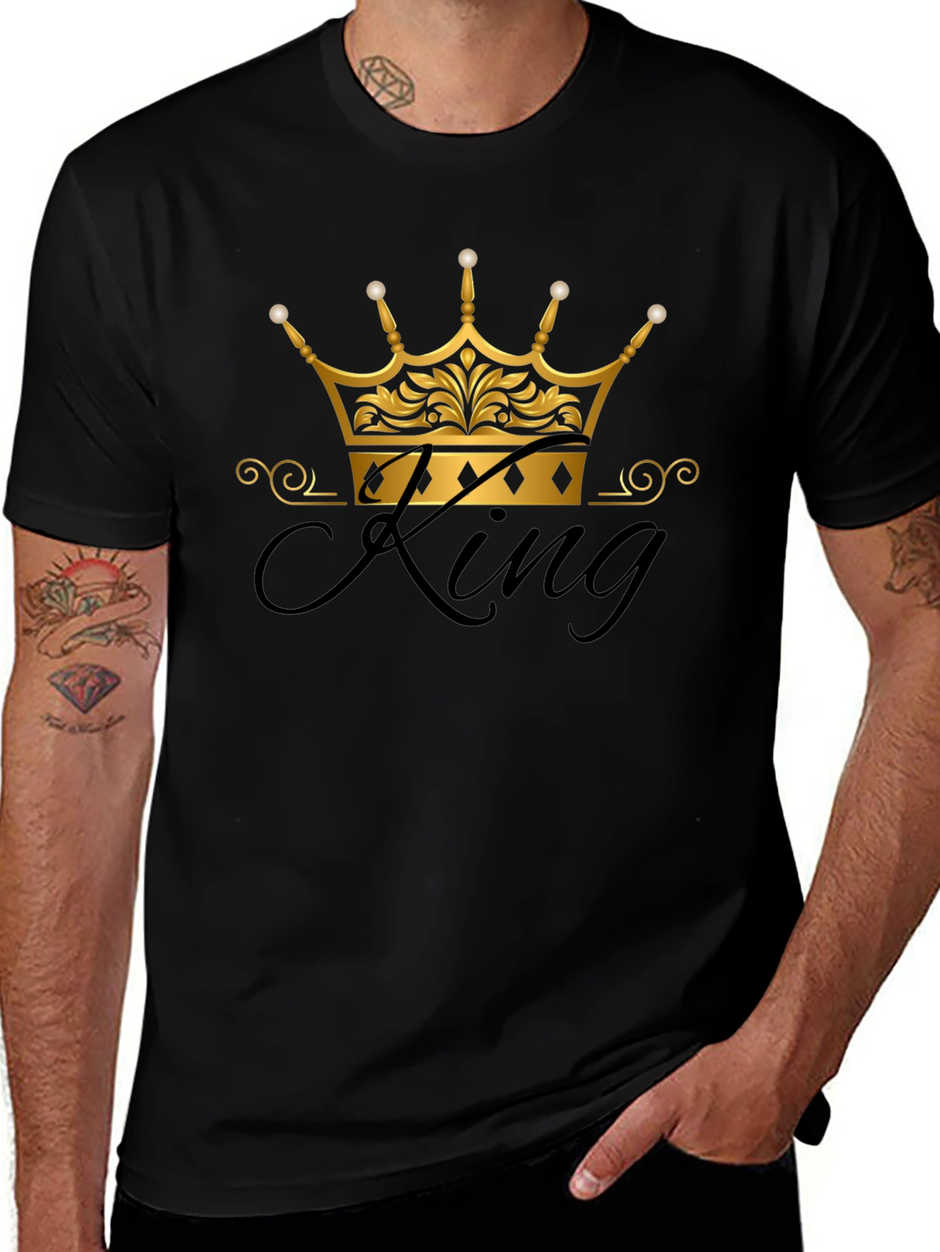 King Crown Graphic Black T-Shirt