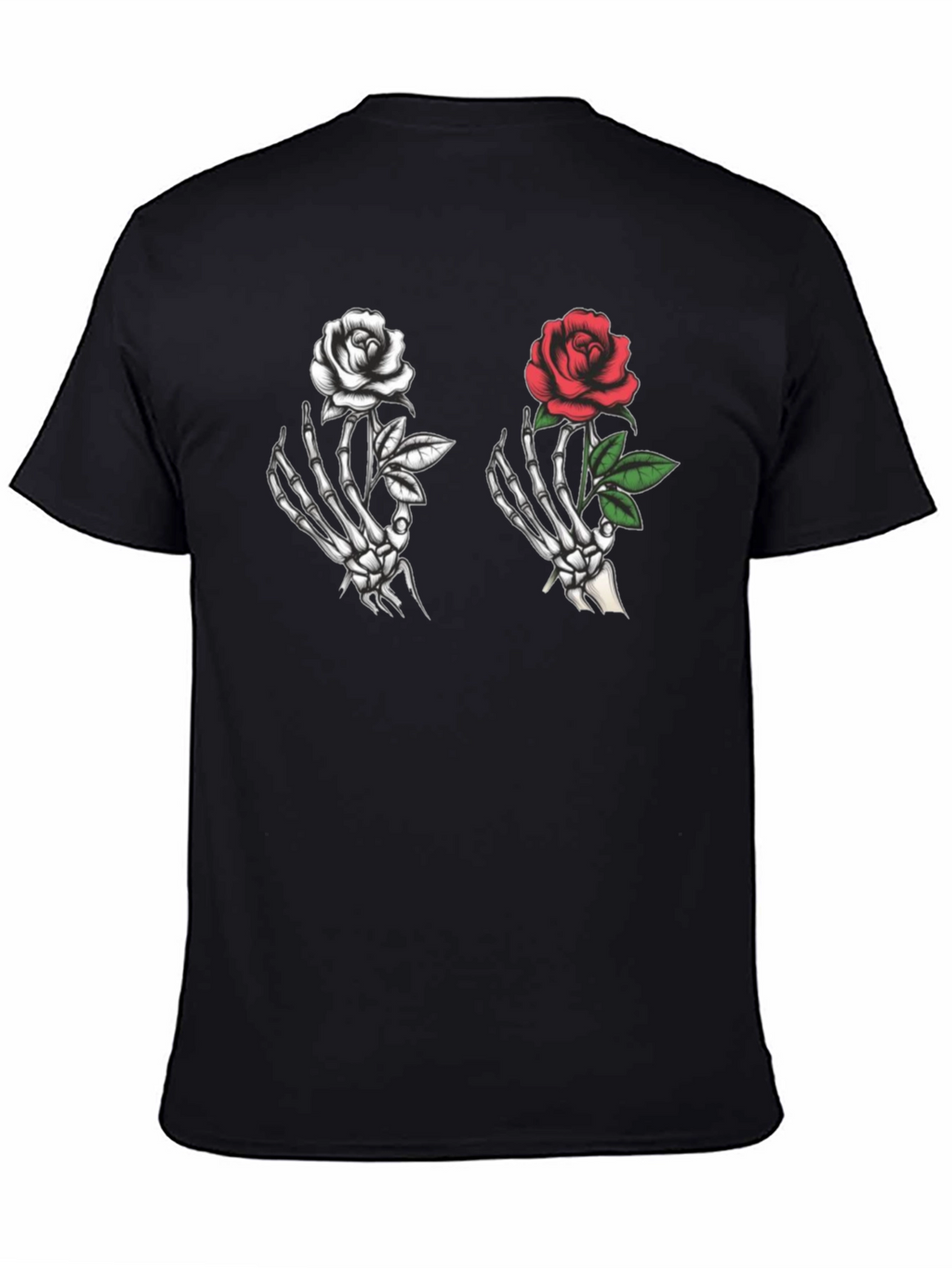 Skeleton Hand Rose Graphic T-Shirt