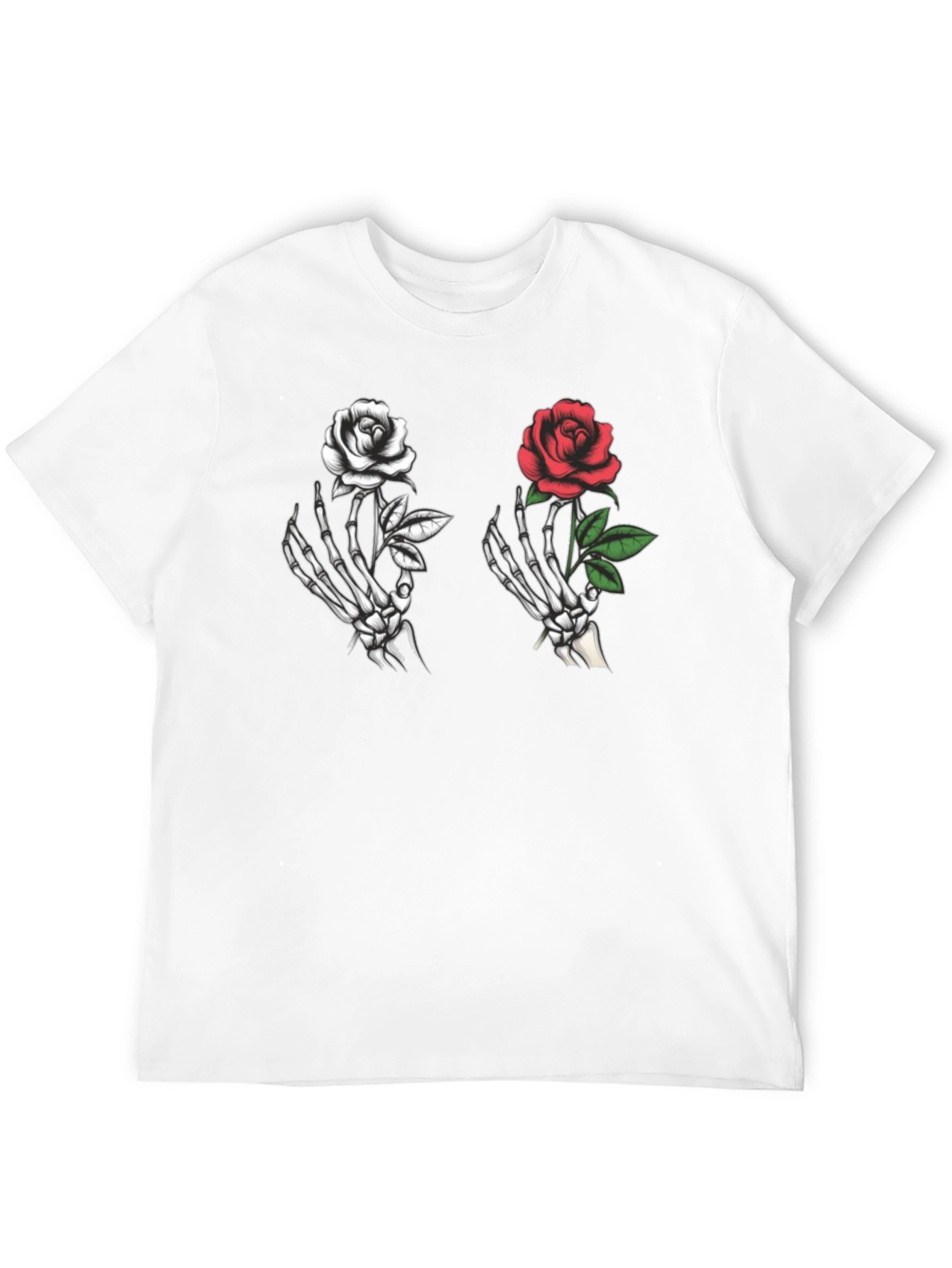 Skeleton Hand Rose Graphic T-Shirt